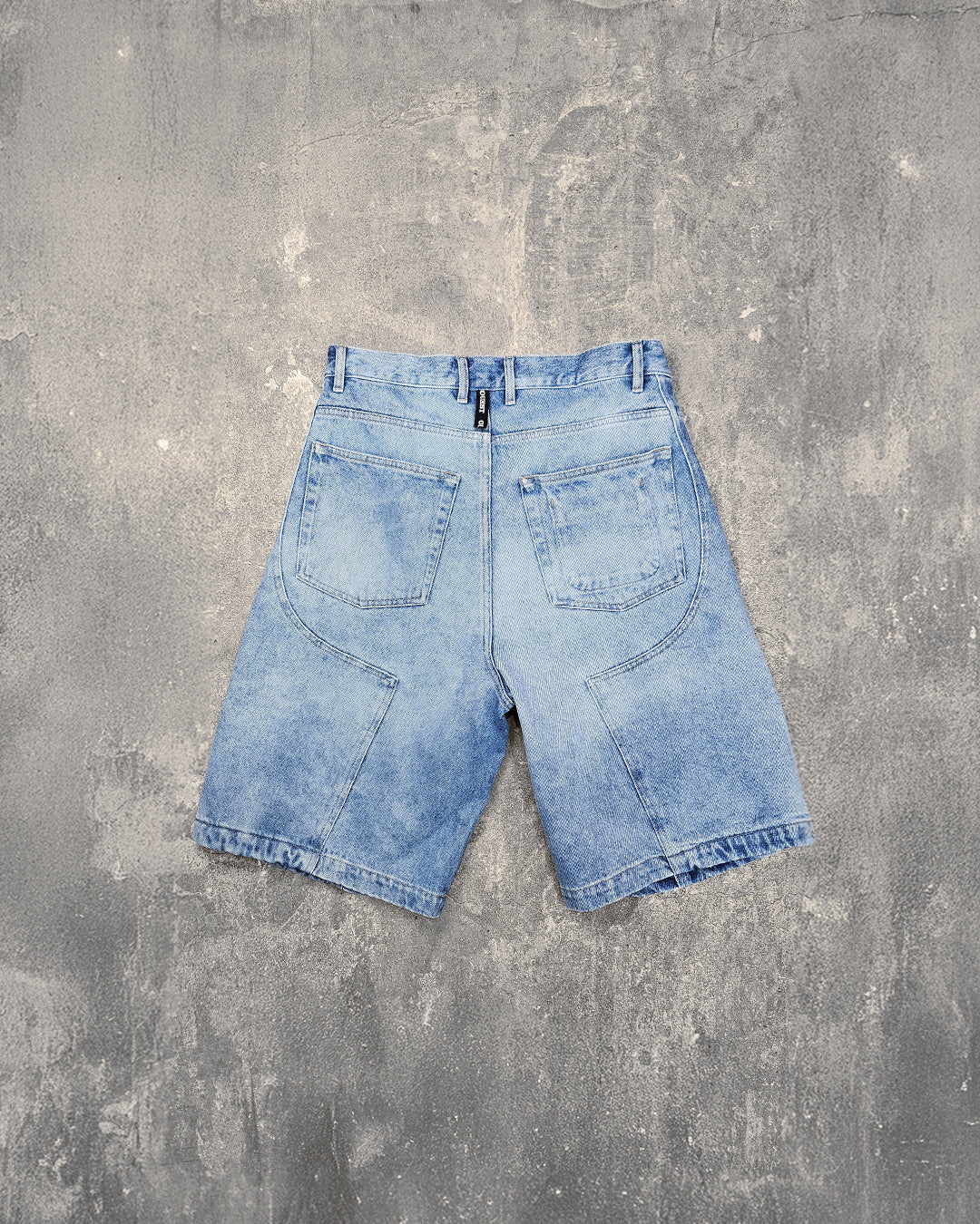 THE SHORT WORK CHAPS IN LIGHT FADED INDIGO DENIM