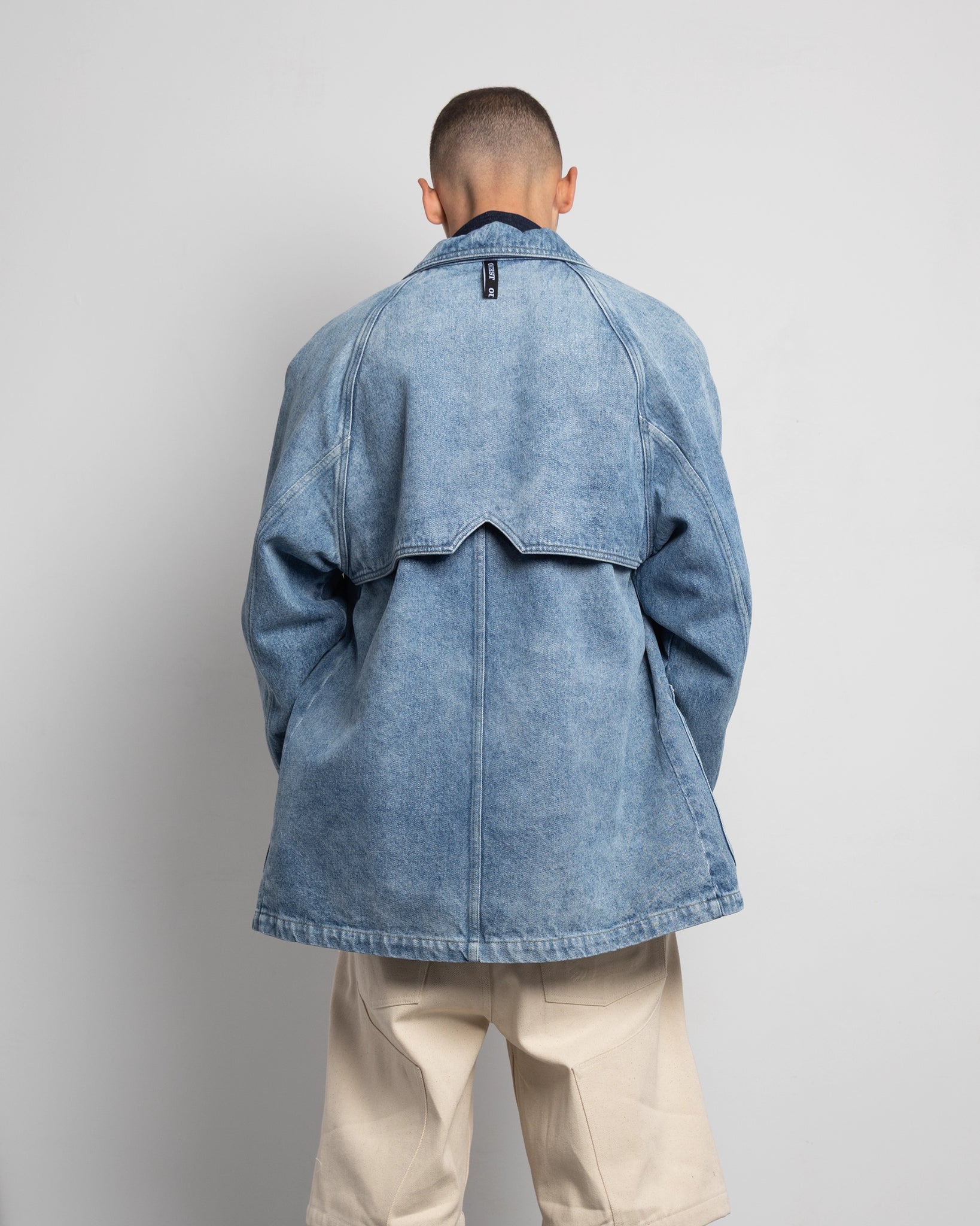 THE CHORE JACKET IN LIGHT FADED INDIGO DENIM