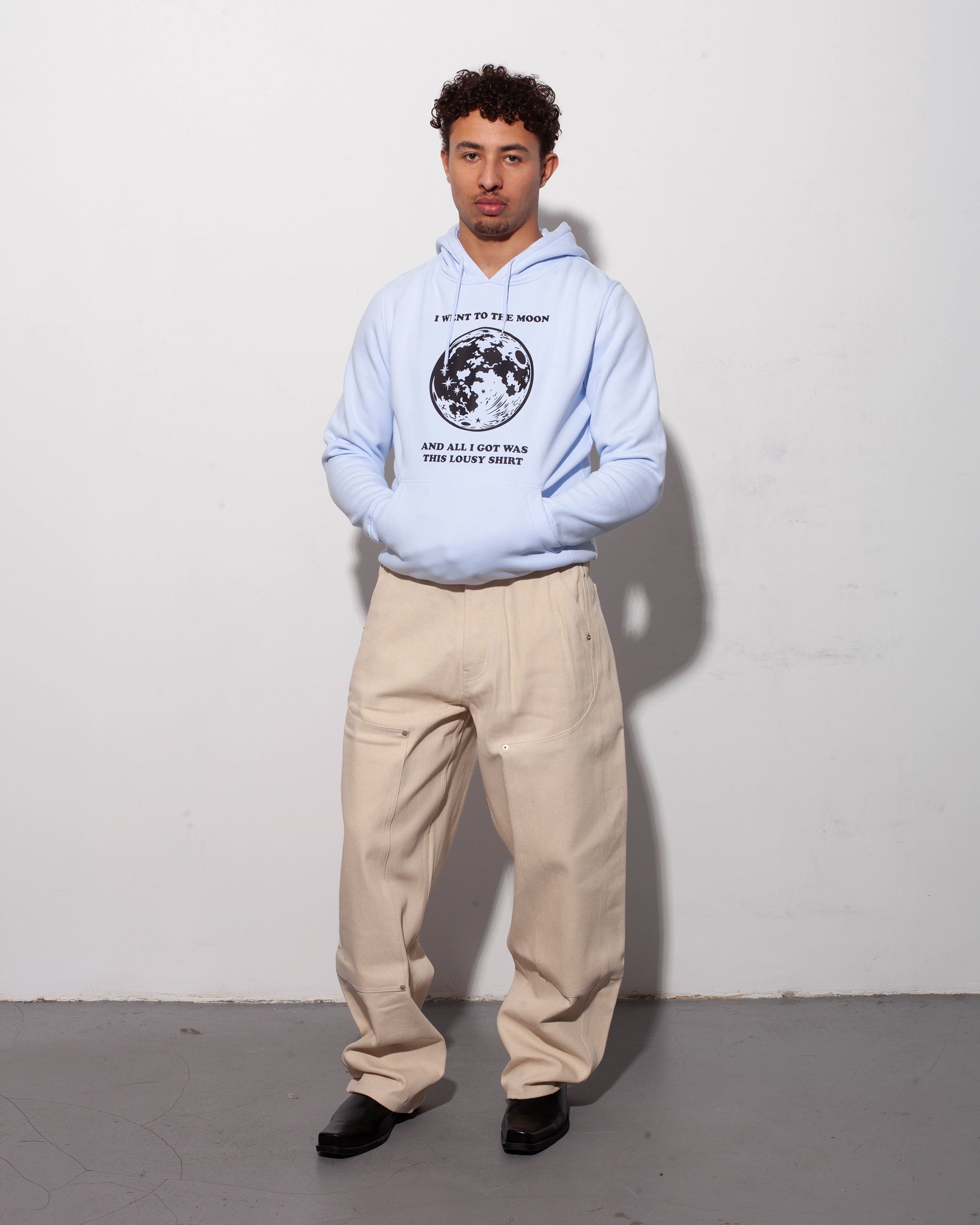 THE WORK CHAPS IN OFF-WHITE DENIM