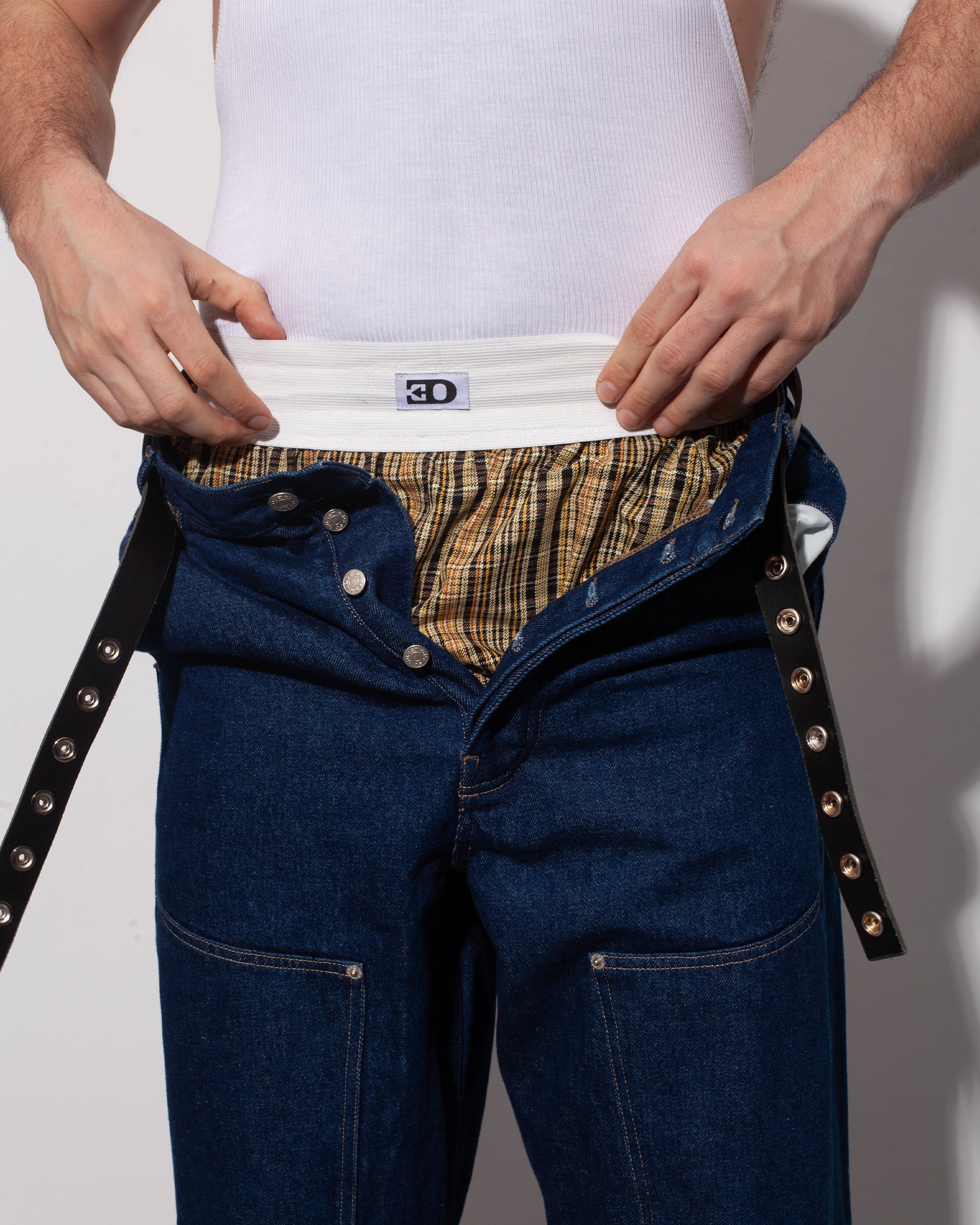 THE WORK CHAPS IN INDIGO RECYCLED DENIM