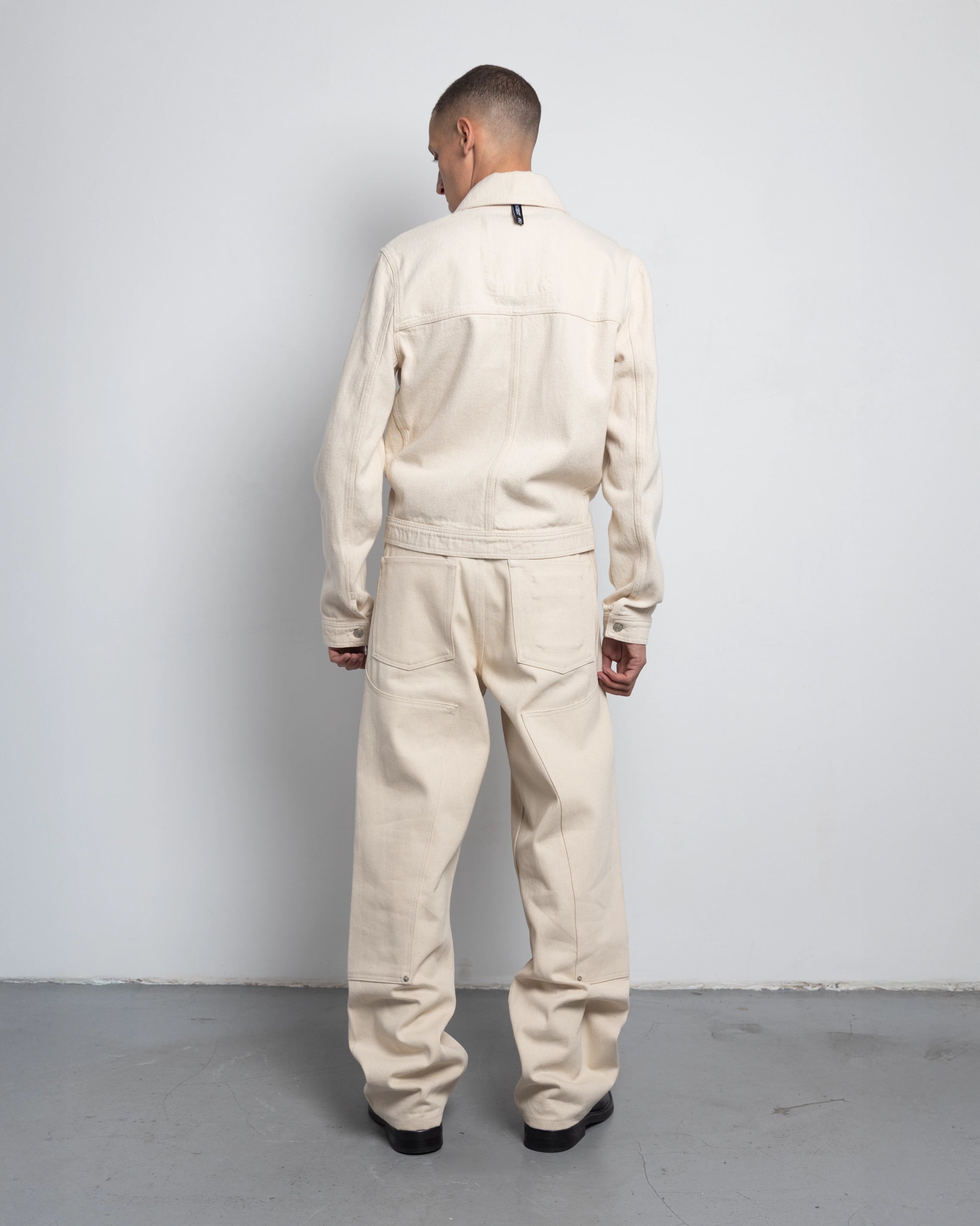 THE WORK CHAPS IN OFF-WHITE DENIM