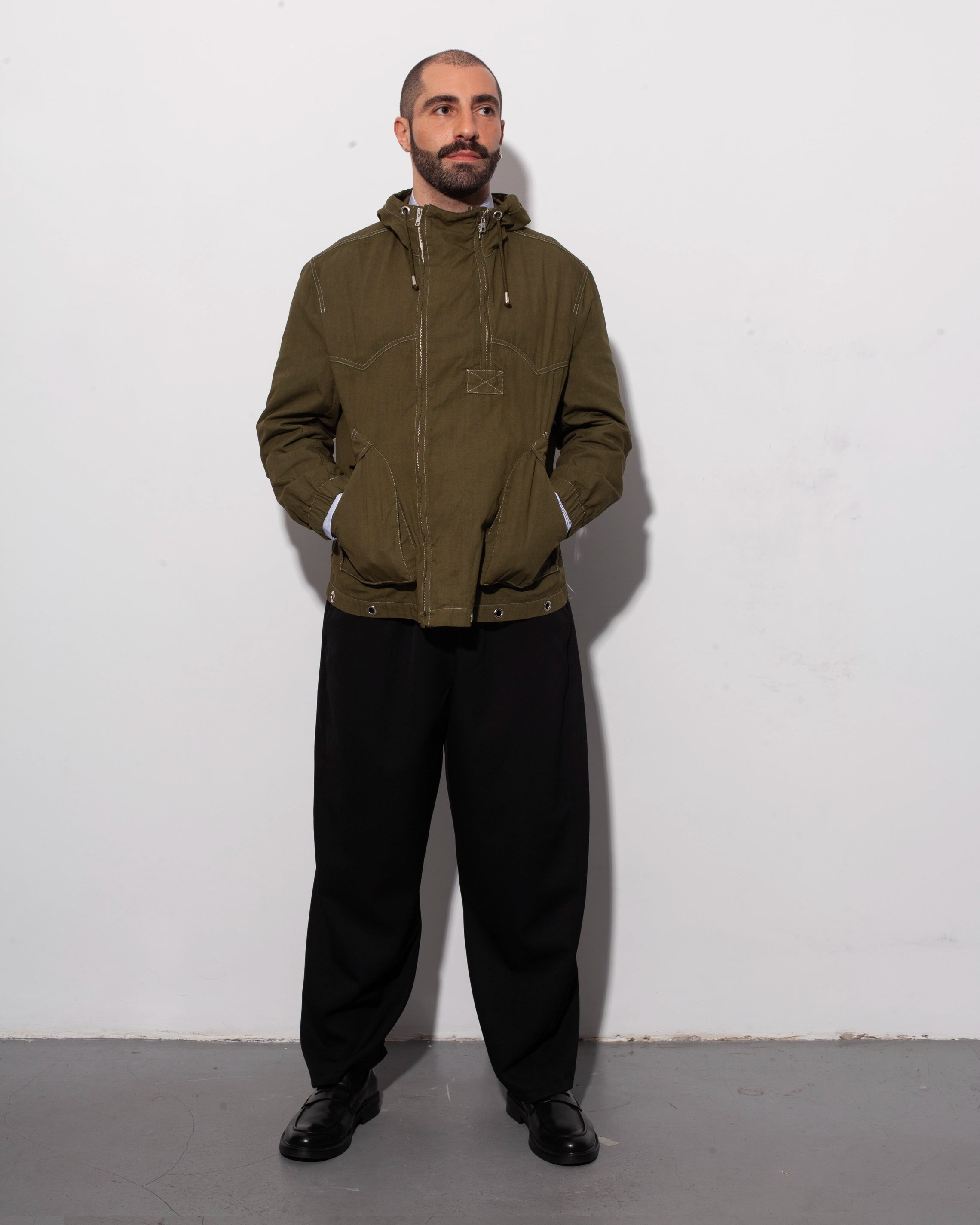 THE WINDBREAKER IN KHAKI COTTON