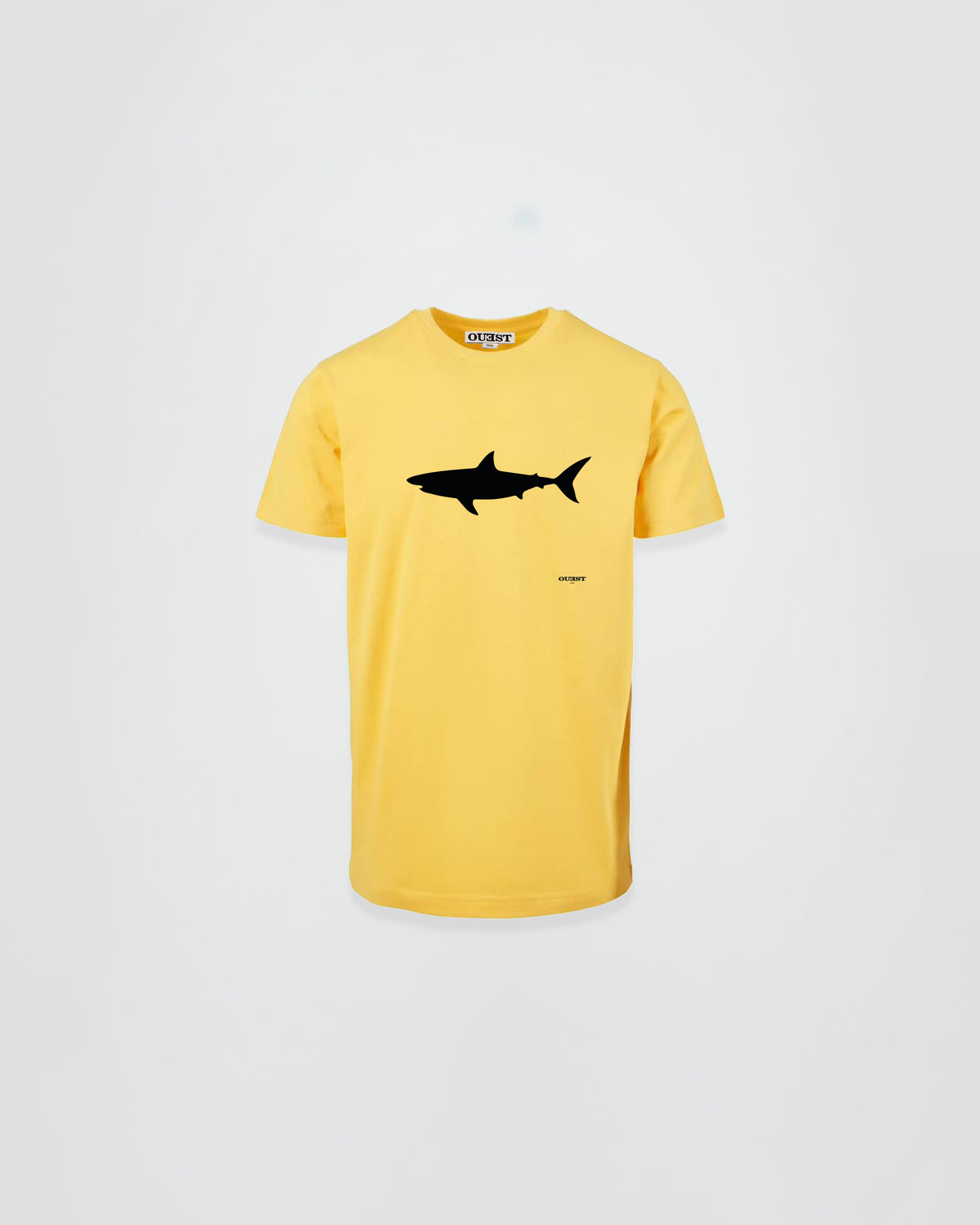 THE SHARK TEE IN YELLOW HEAVY COTTON JERSEY