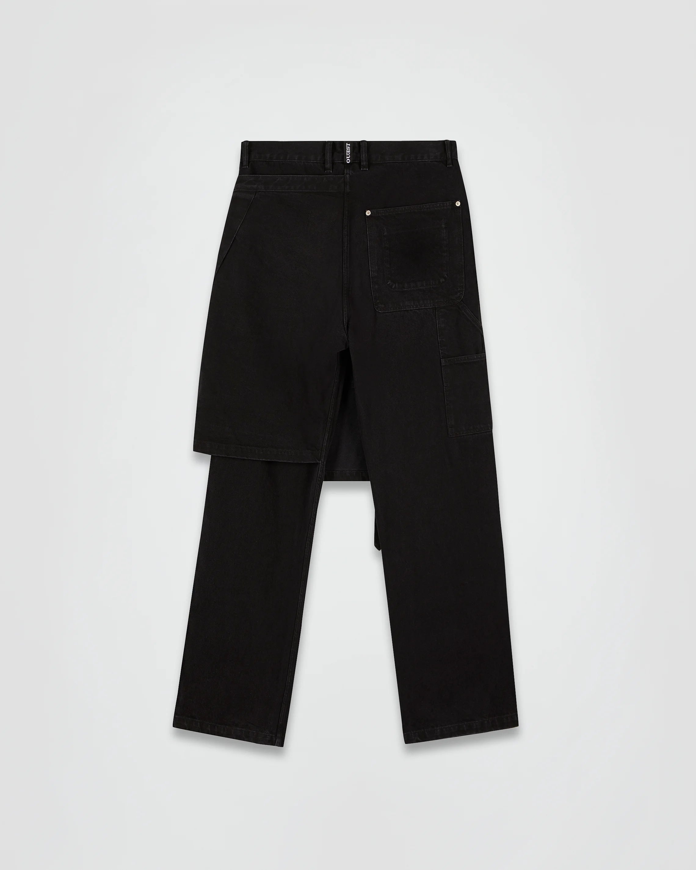 THE APRON PANTS IN BLACK DENIM