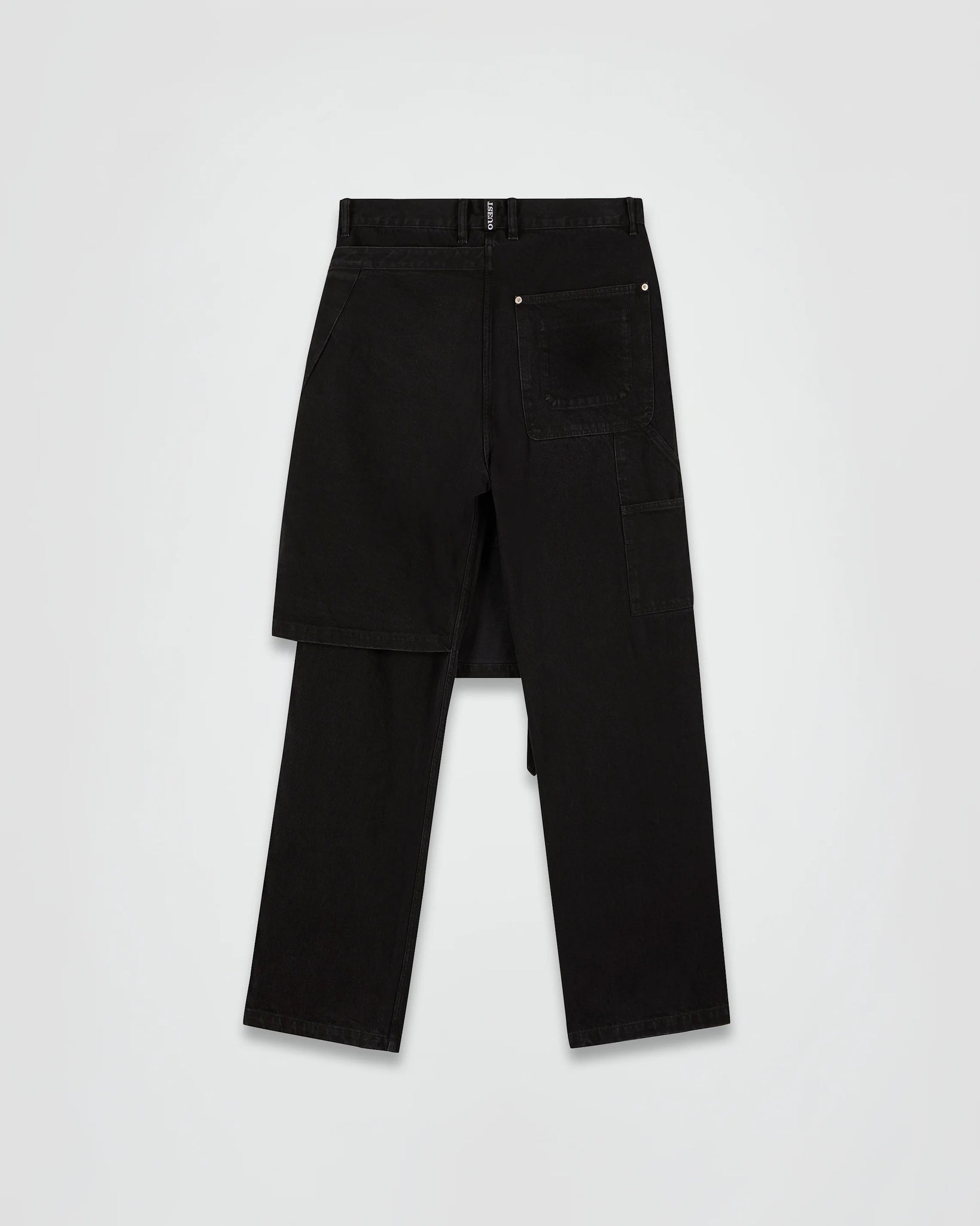 THE APRON PANTS IN BLACK DENIM