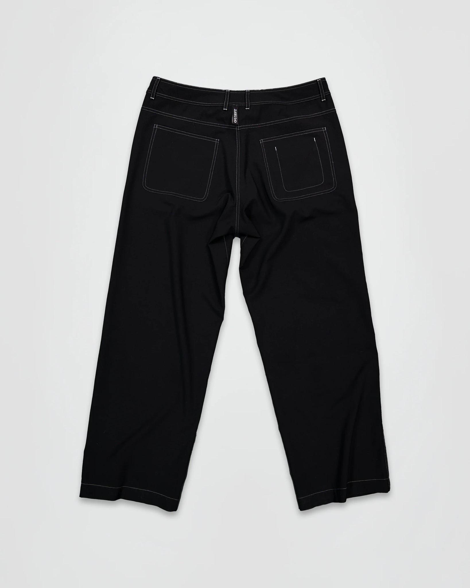 THE BOARD PANTS IN BLACK WOOL CANVAS