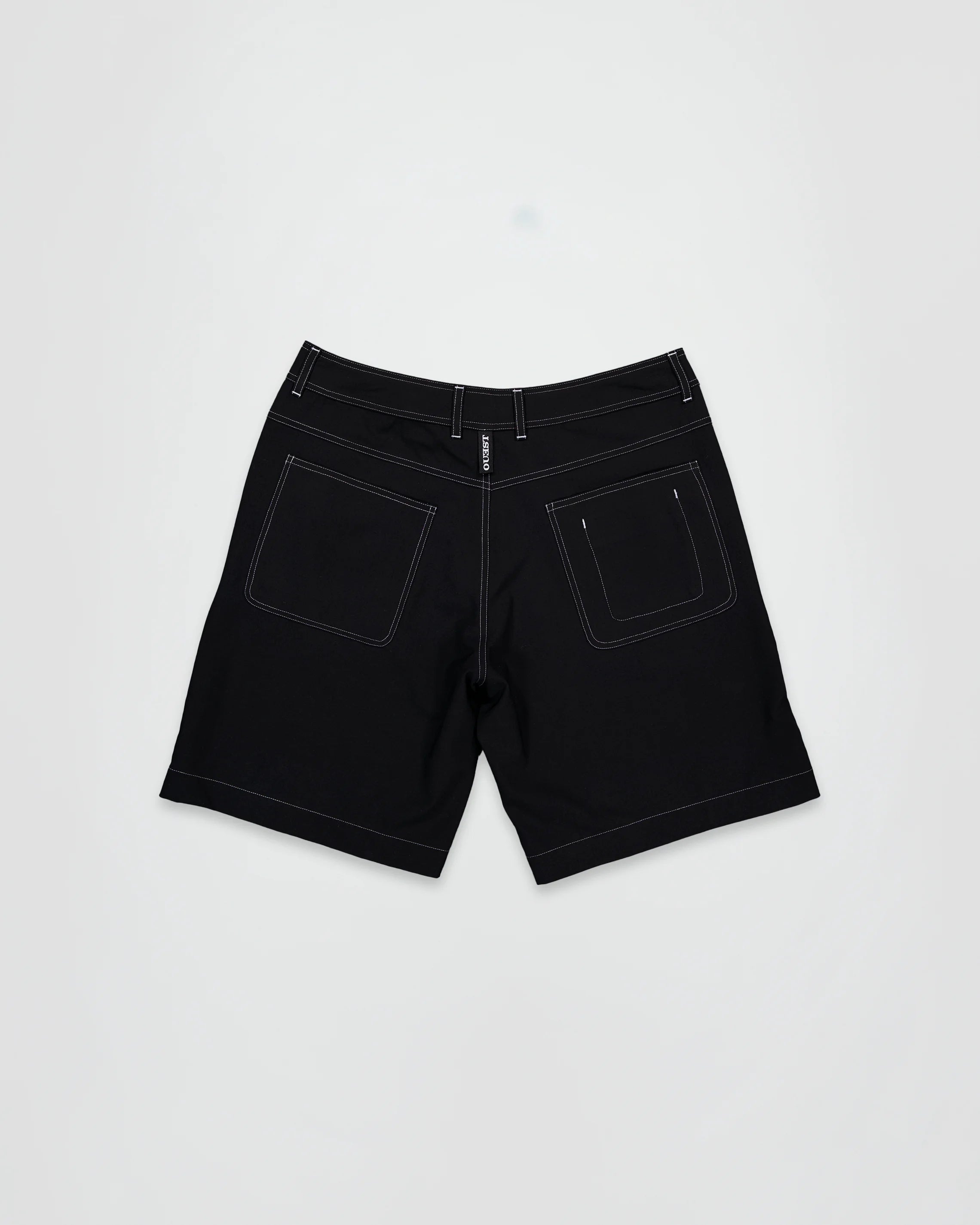 THE BOARD SHORTS IN BLACK WOOL CANVAS