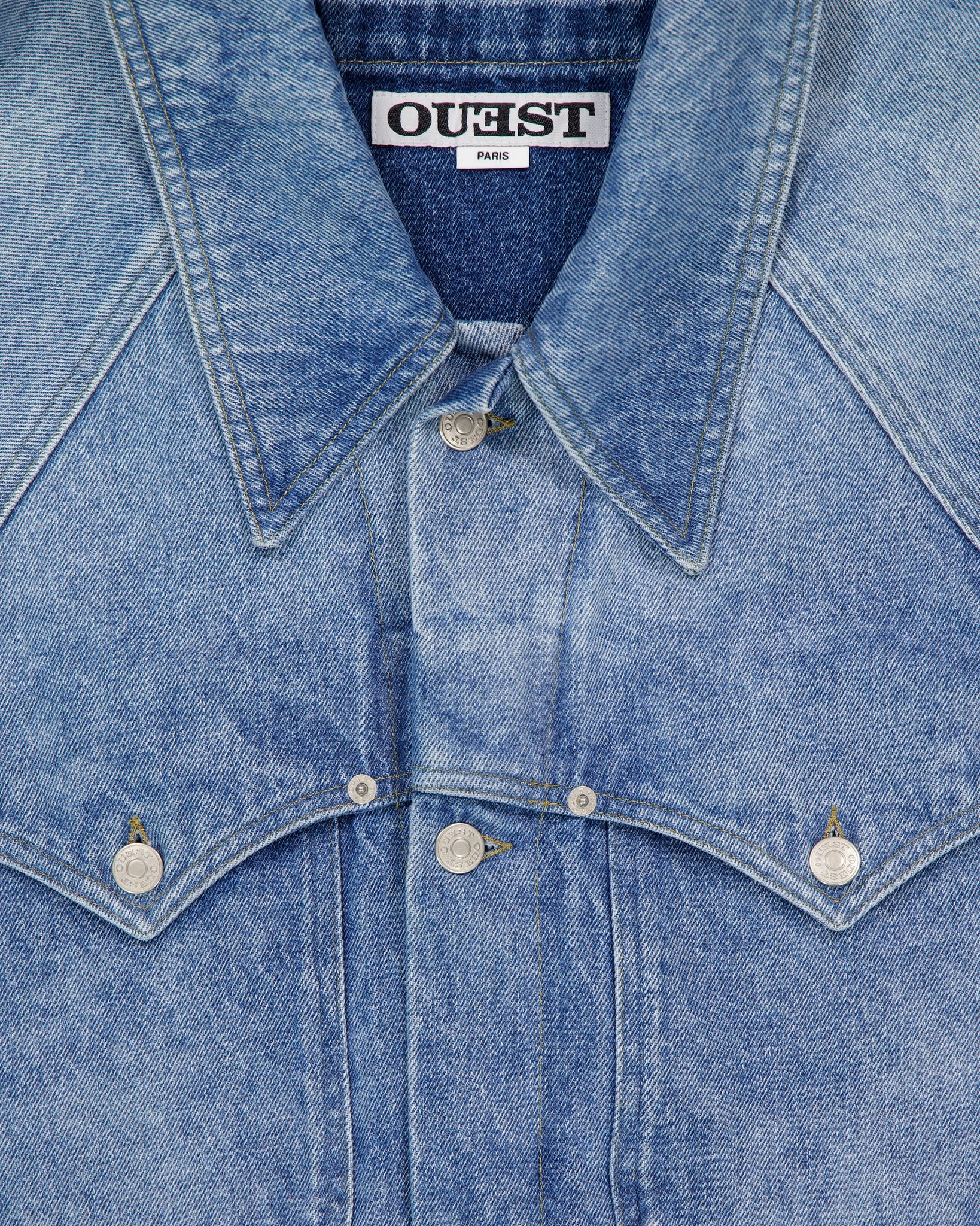 THE CHORE JACKET IN LIGHT FADED INDIGO DENIM