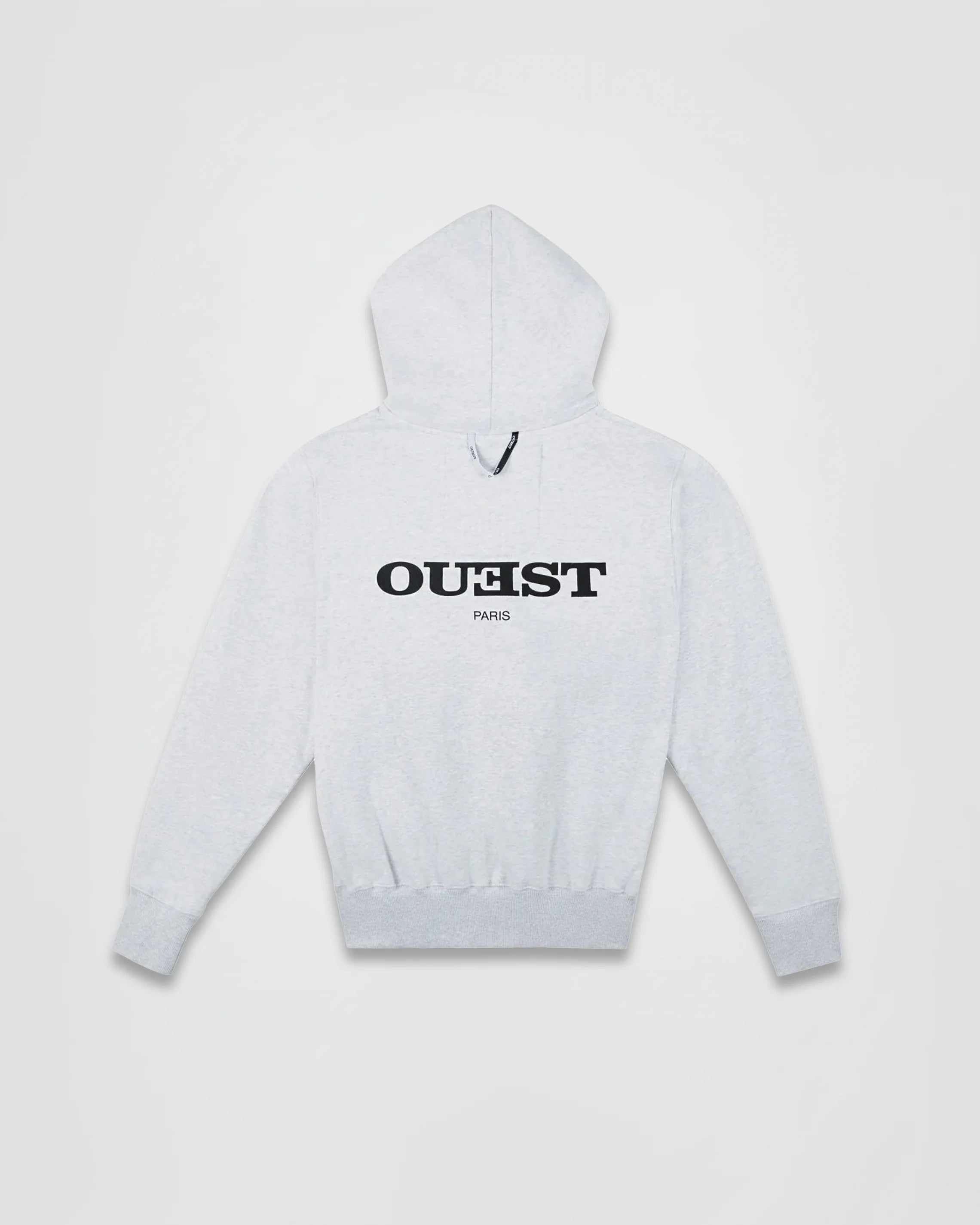 THE LOGO HOODIE IN HEATHER GREY BRUSHED FLEECE