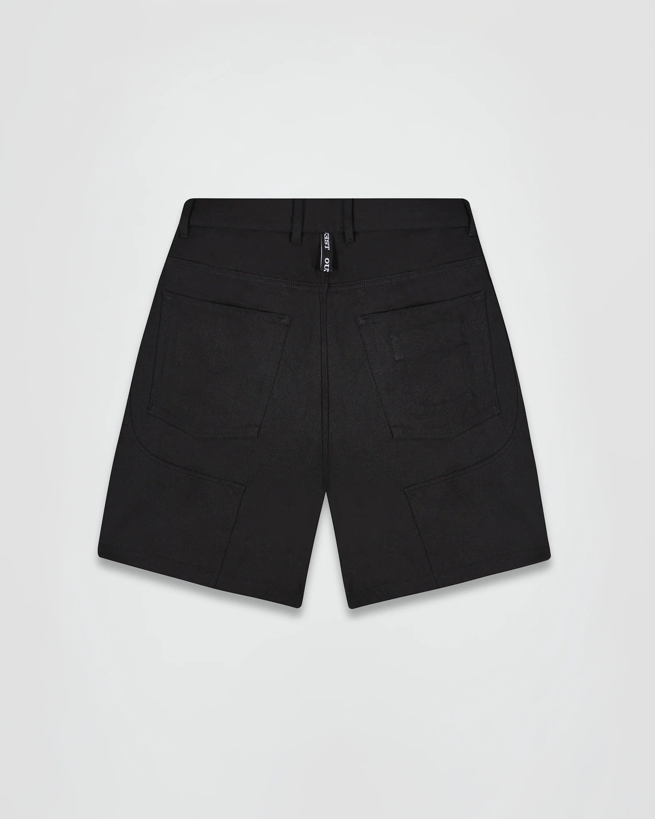 THE SHORT WORK CHAPS IN BLACK DENIM