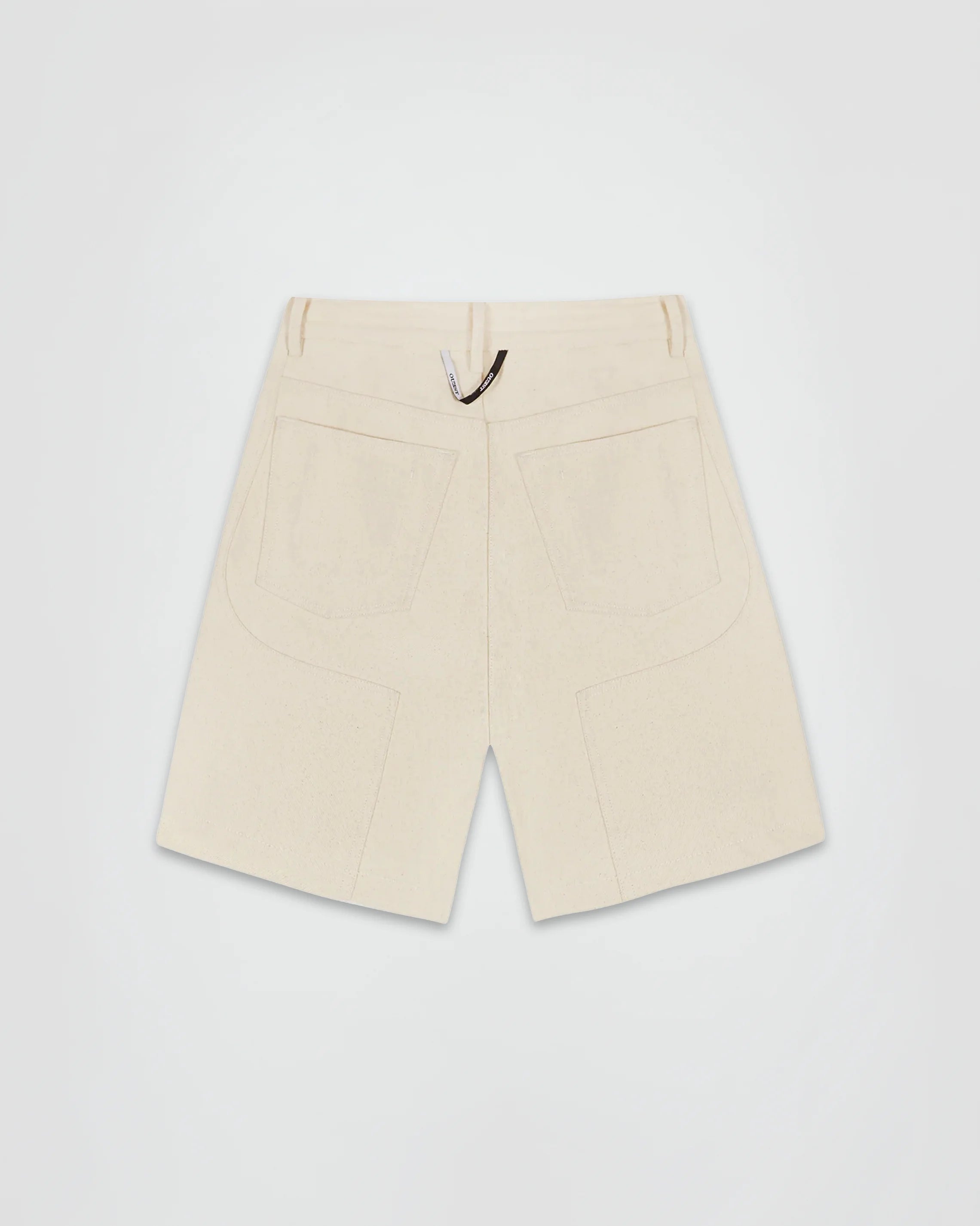THE SHORT WORK CHAPS IN OFF-WHITE DENIM