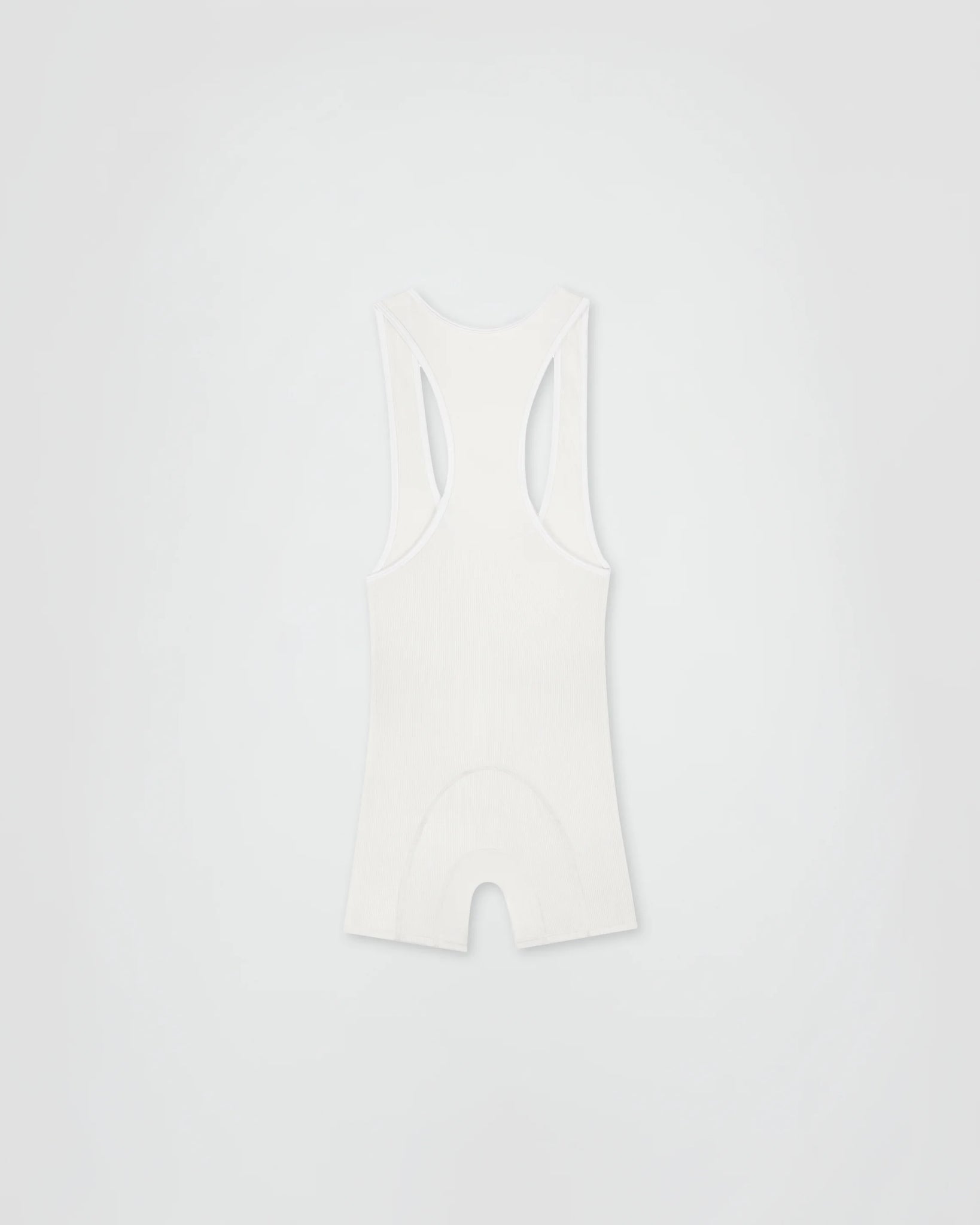 THE SINGLET IN WHITE RIBBED COTTON