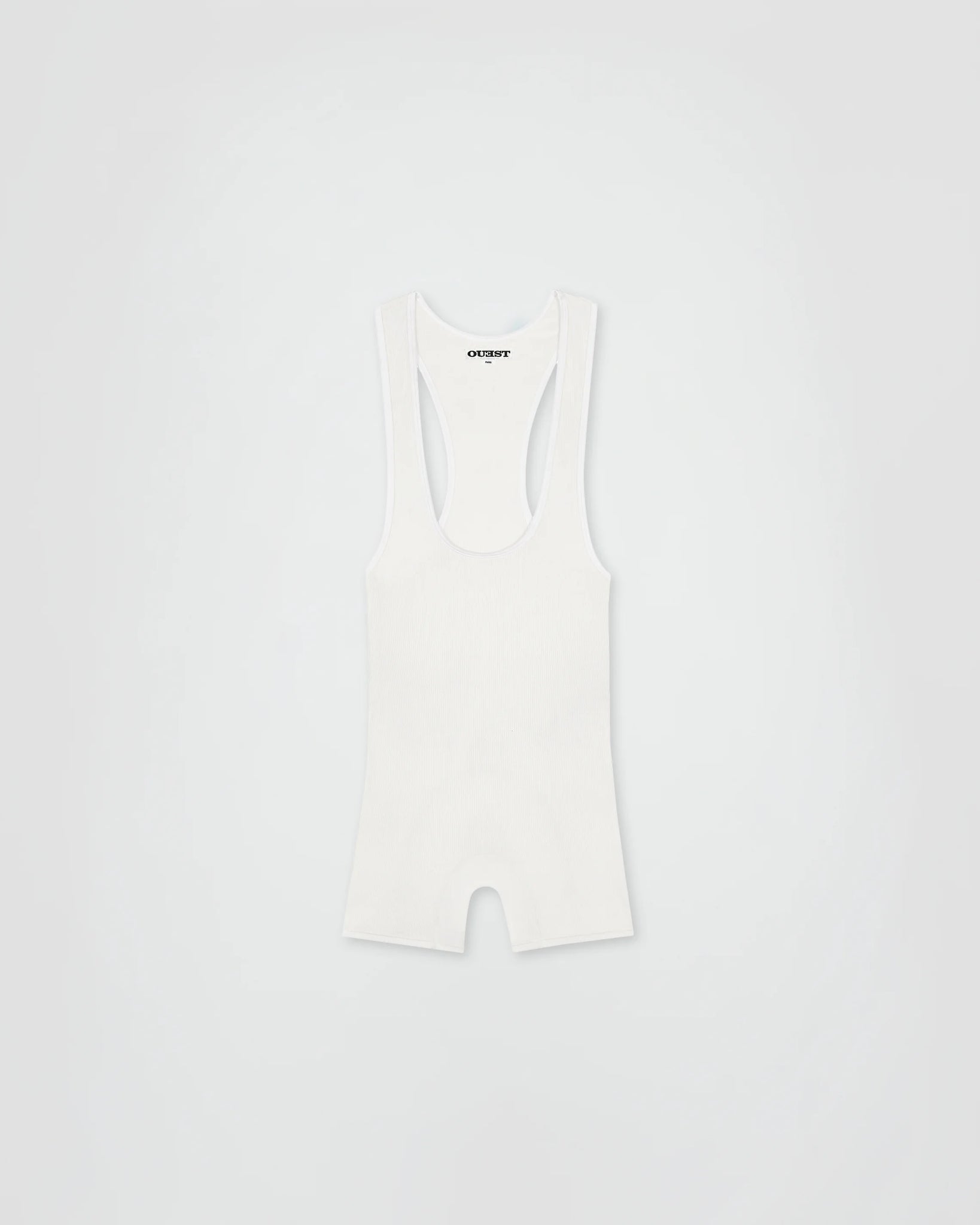 THE SINGLET IN WHITE RIBBED COTTON