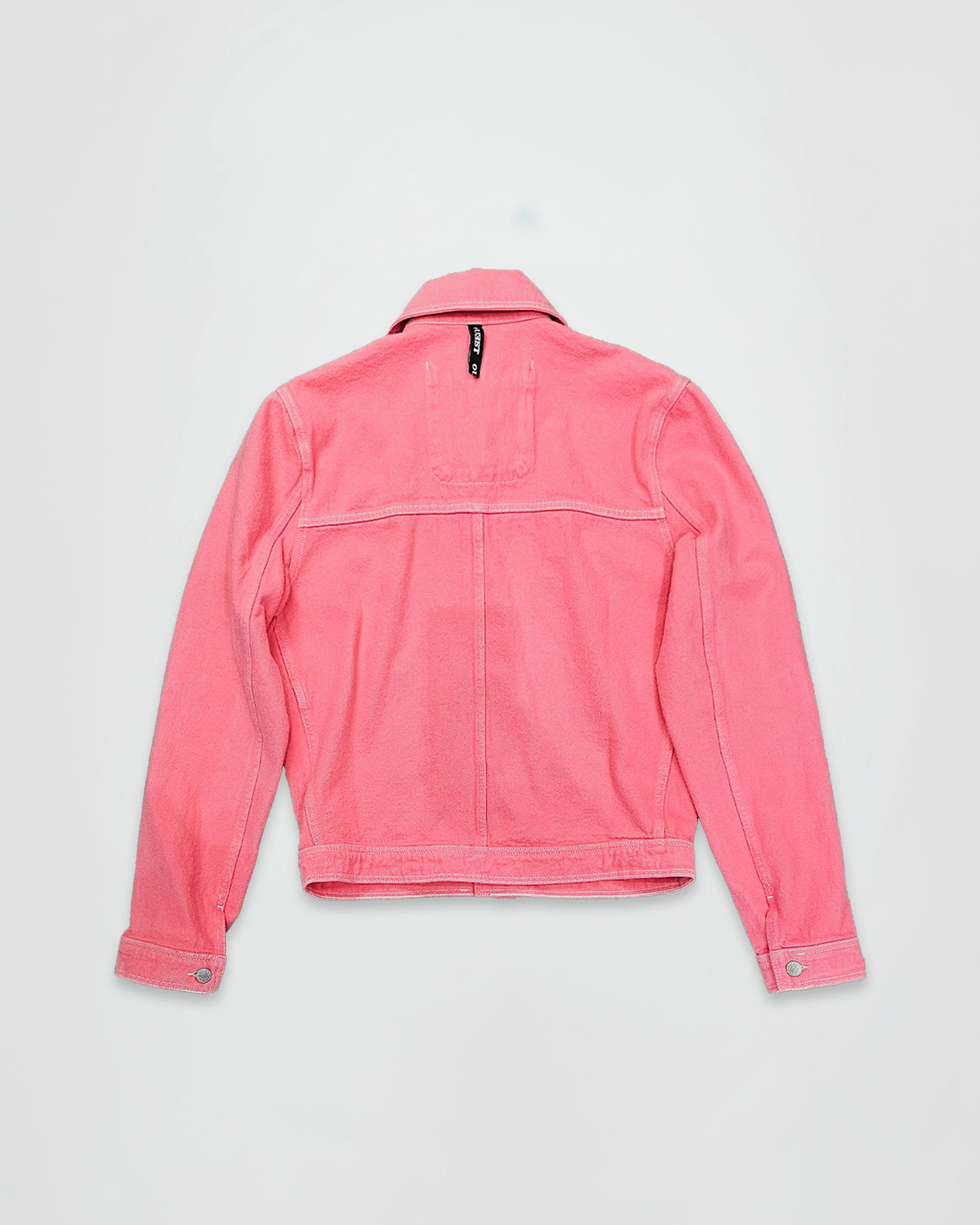 THE TRUCKER JACKET IN PINK DENIM