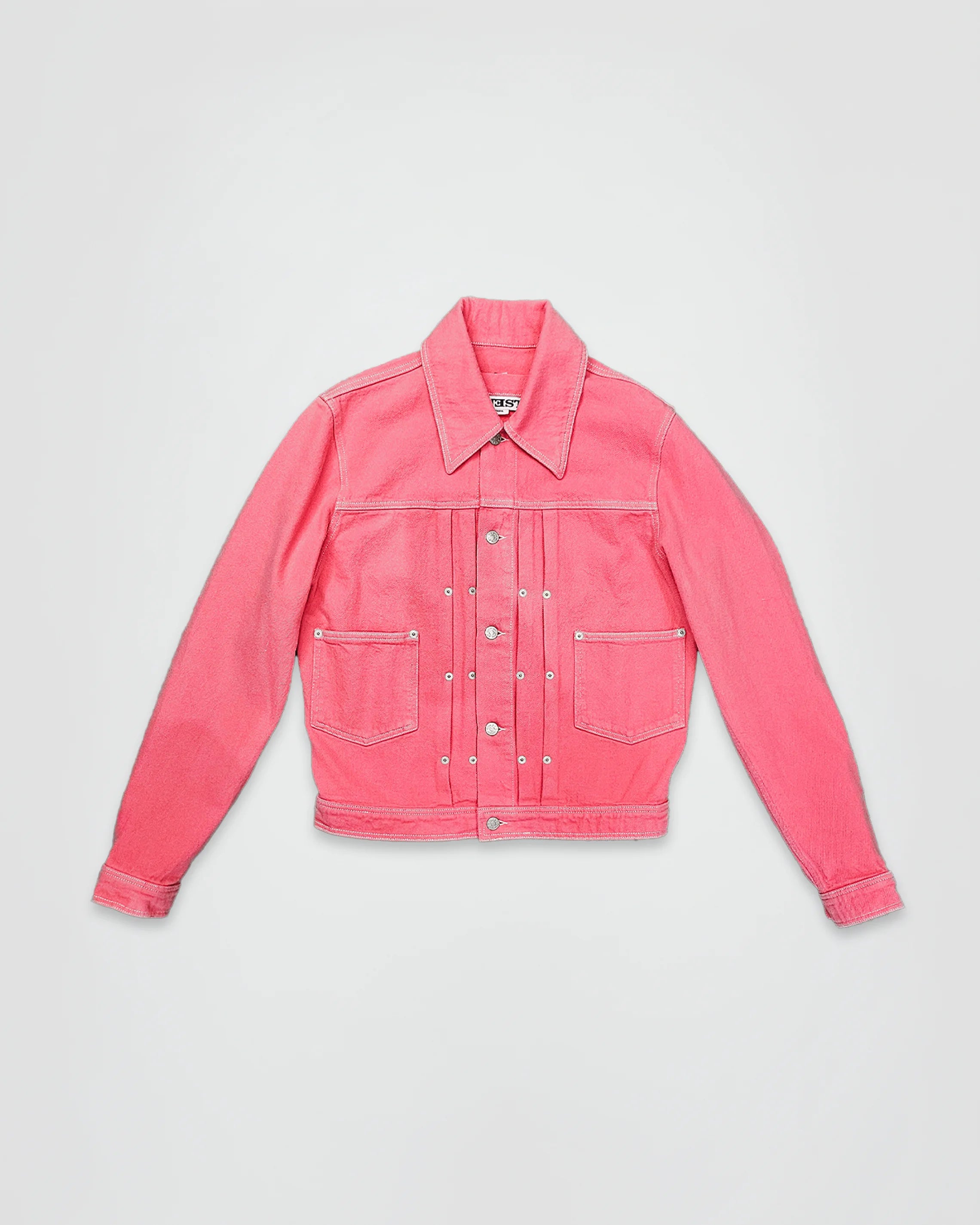 THE TRUCKER JACKET IN PINK DENIM