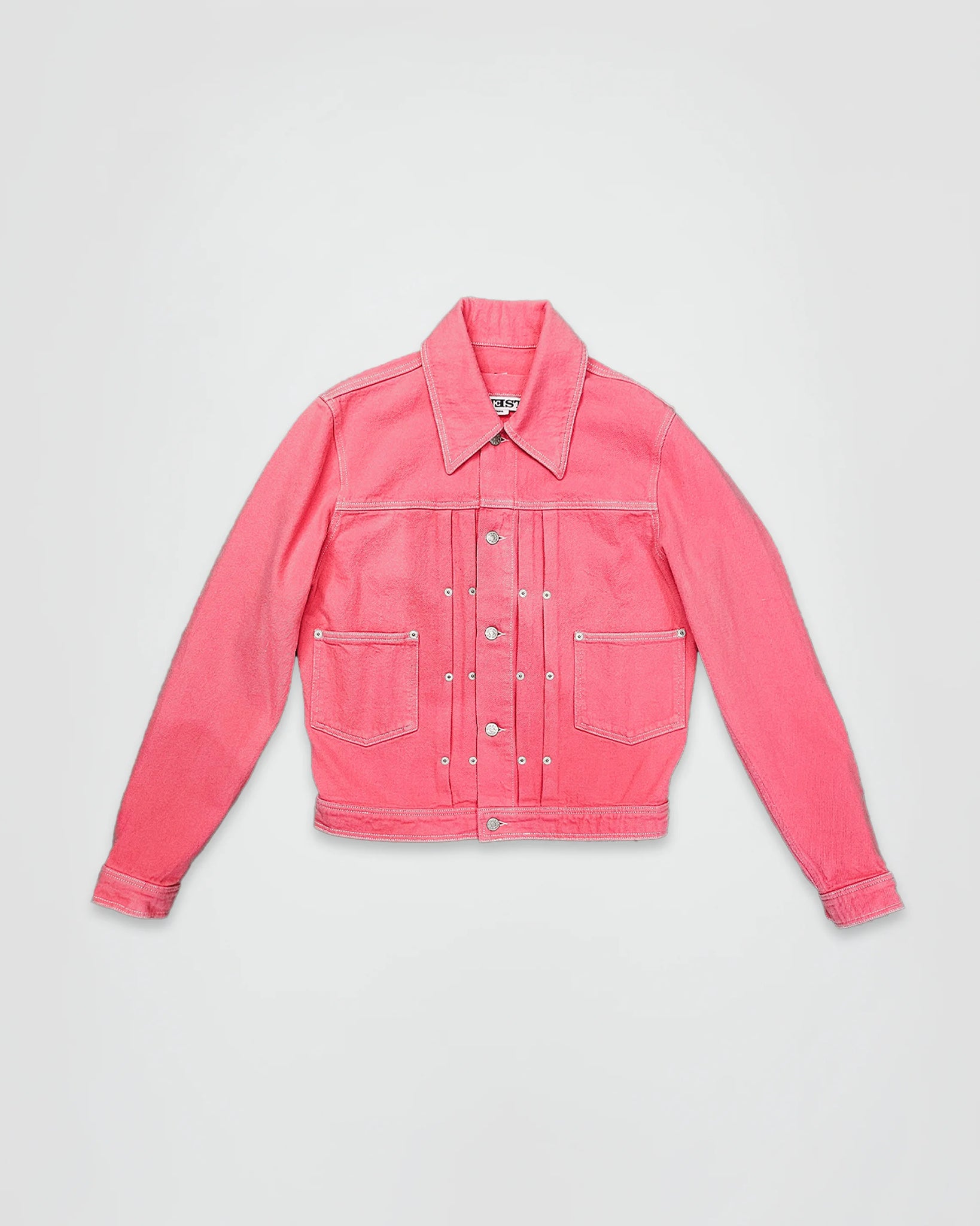 THE TRUCKER JACKET IN PINK DENIM