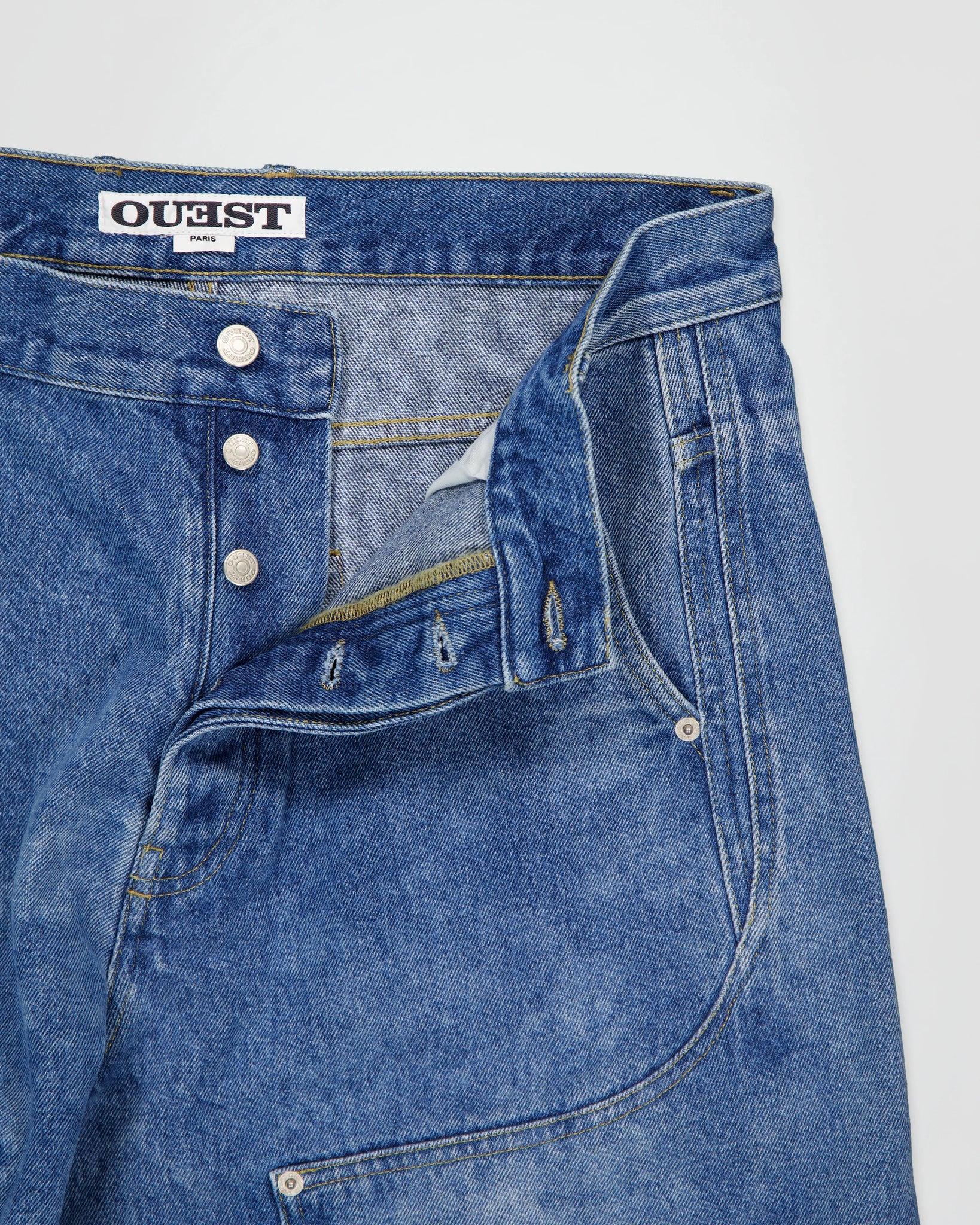 THE WORK CHAPS IN LIGHT FADED INDIGO DENIM