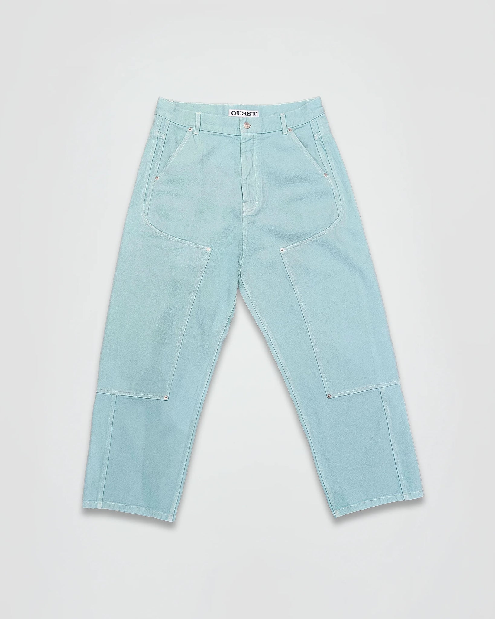 THE WORK CHAPS IN TURQUOISE DENIM