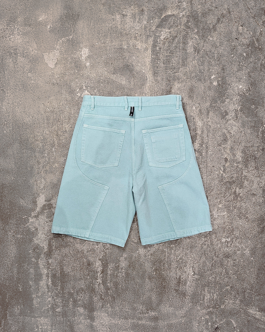 THE SHORT WORK CHAPS IN TURQUOISE DENIM