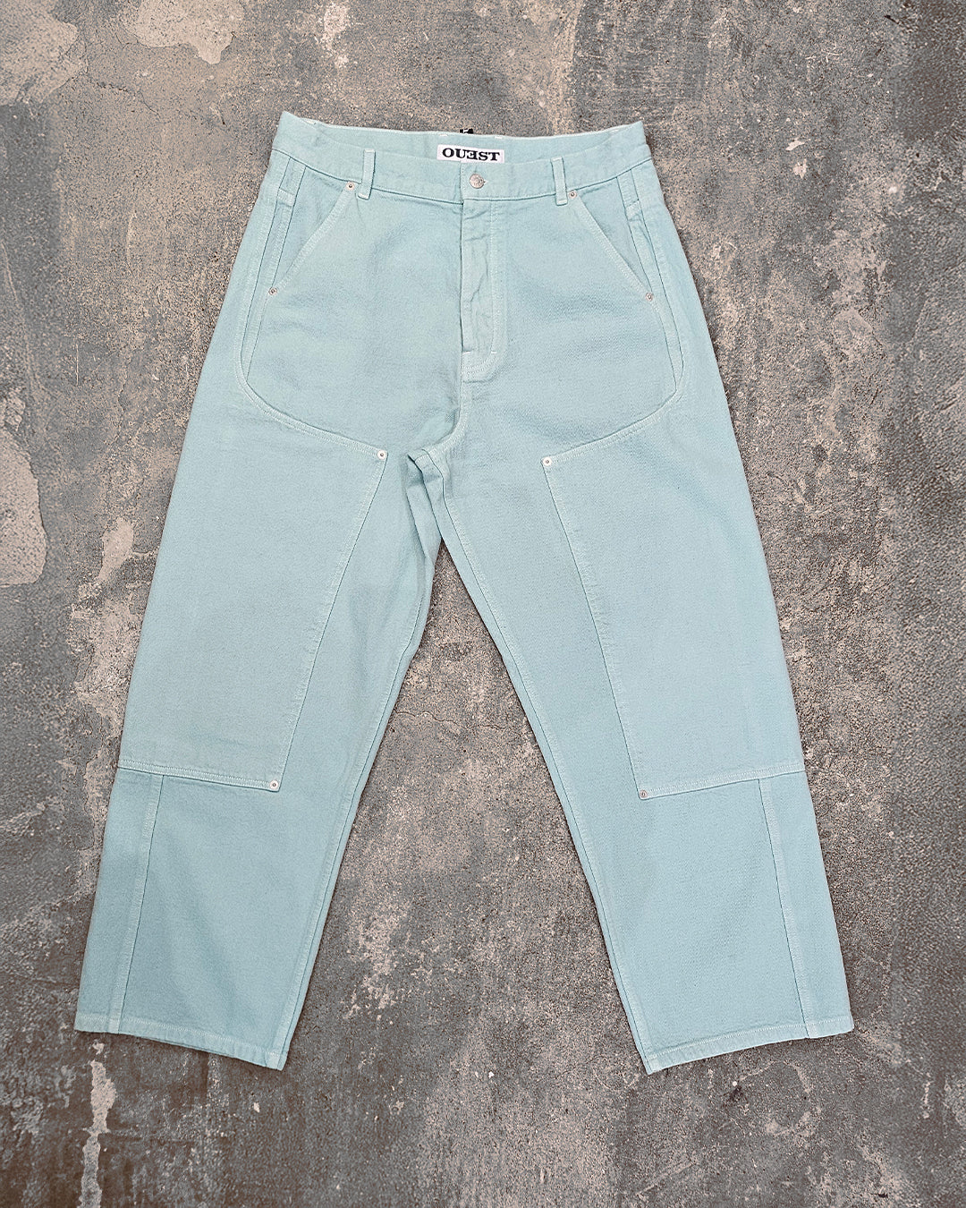THE WORK CHAPS IN TURQUOISE DENIM