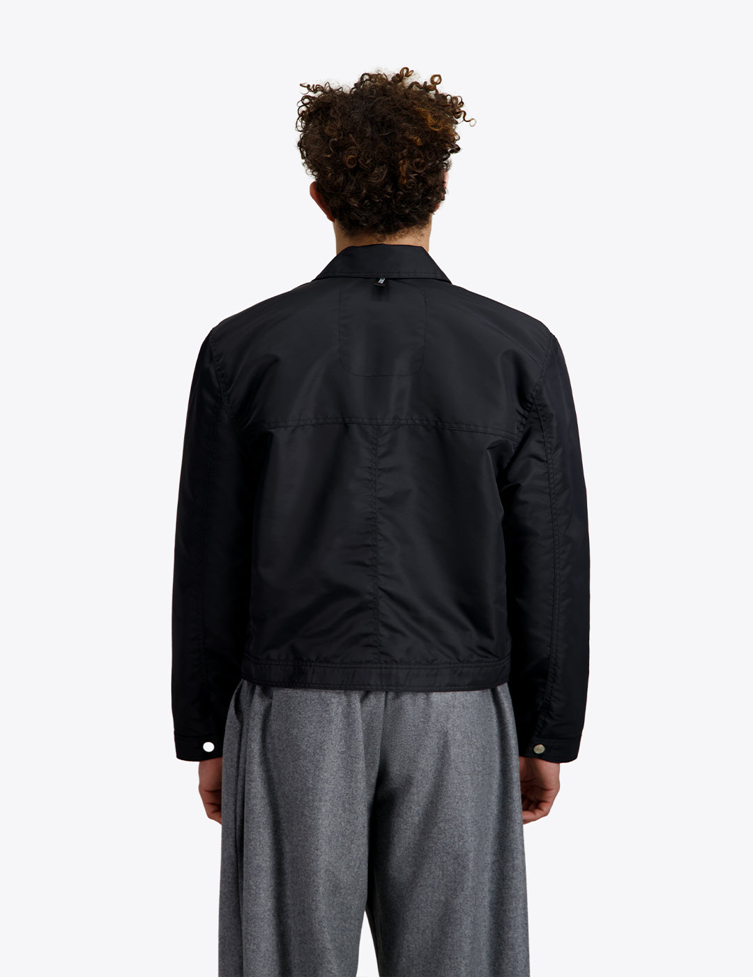 THE BOMBER JACKET IN BLACK NYLON