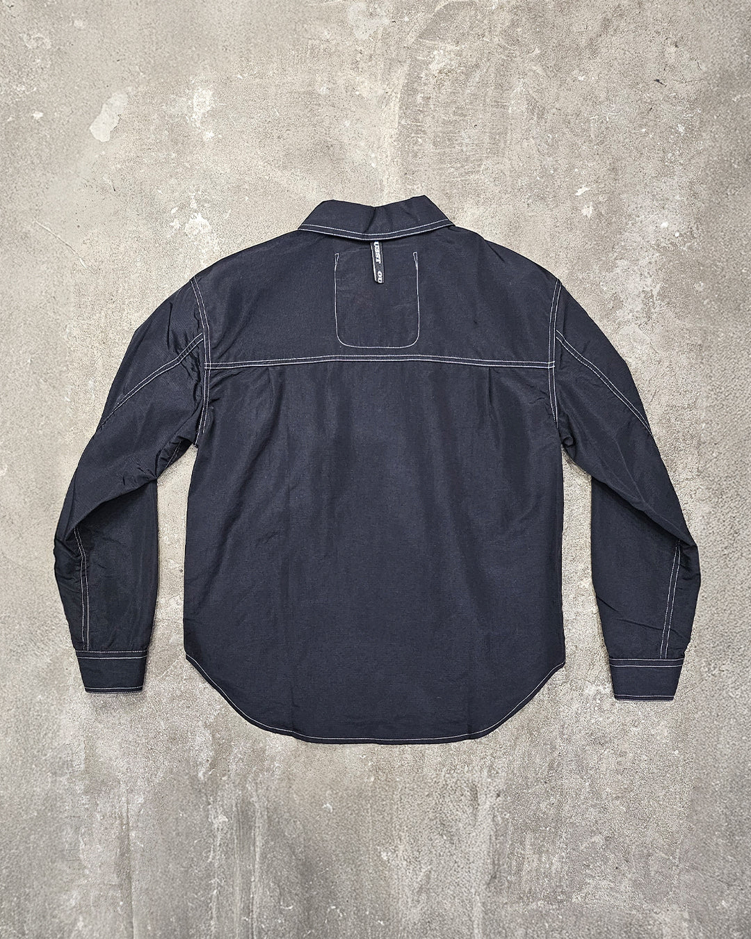 THE ZIPPED OVERSHIRT IN BLACK NYLON RIPSTOP