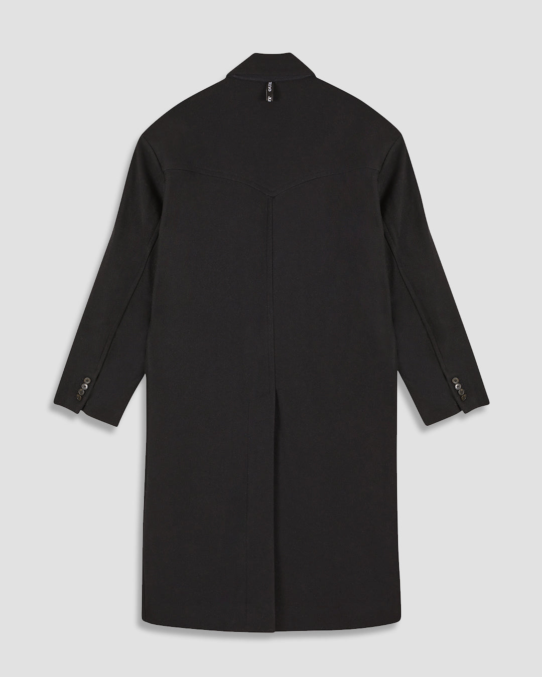 THE WESTERN TAILORED COAT IN BLACK BLENDED WOOL
