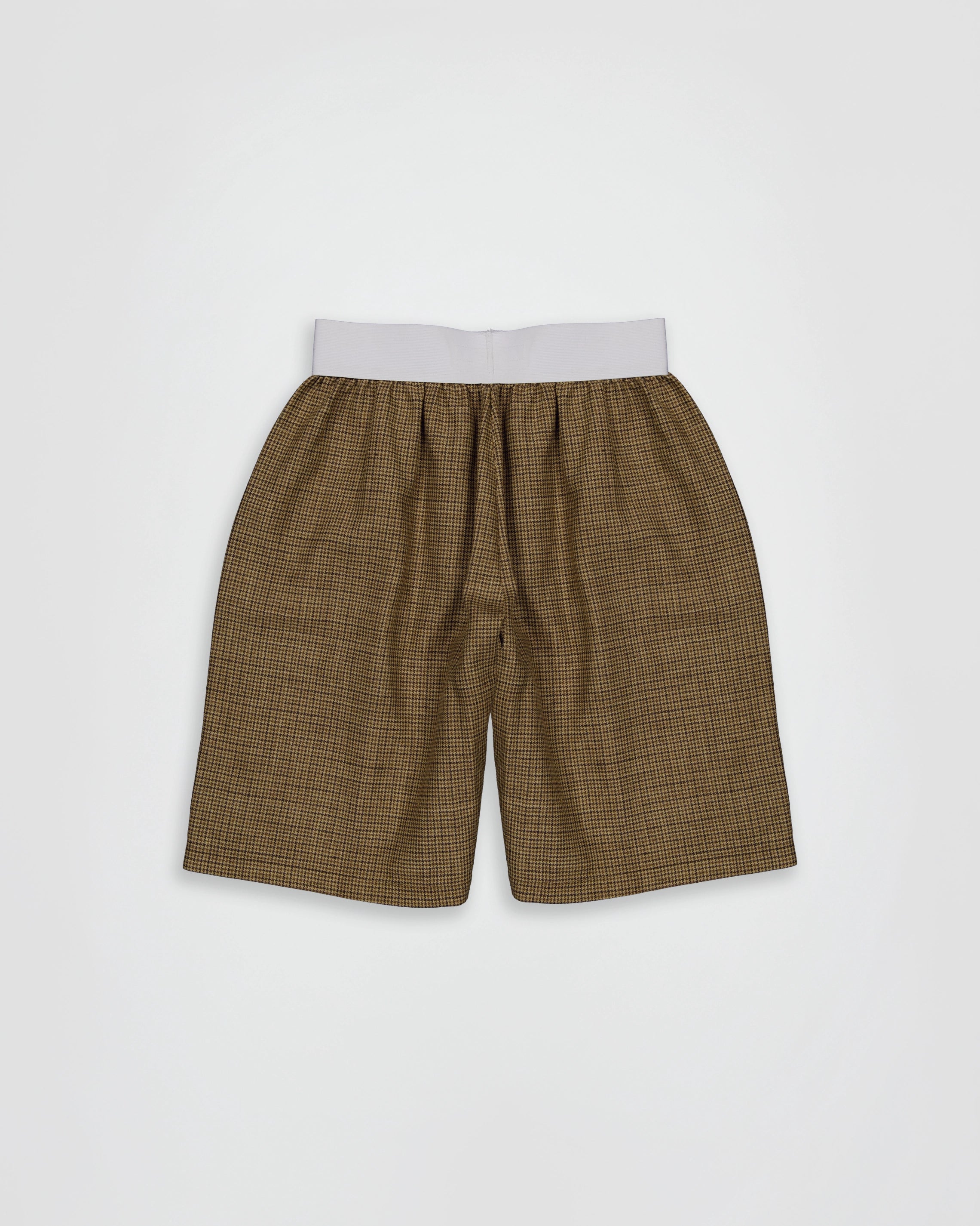 THE BRIEF SHORTS IN SILK/LINEN CHECK