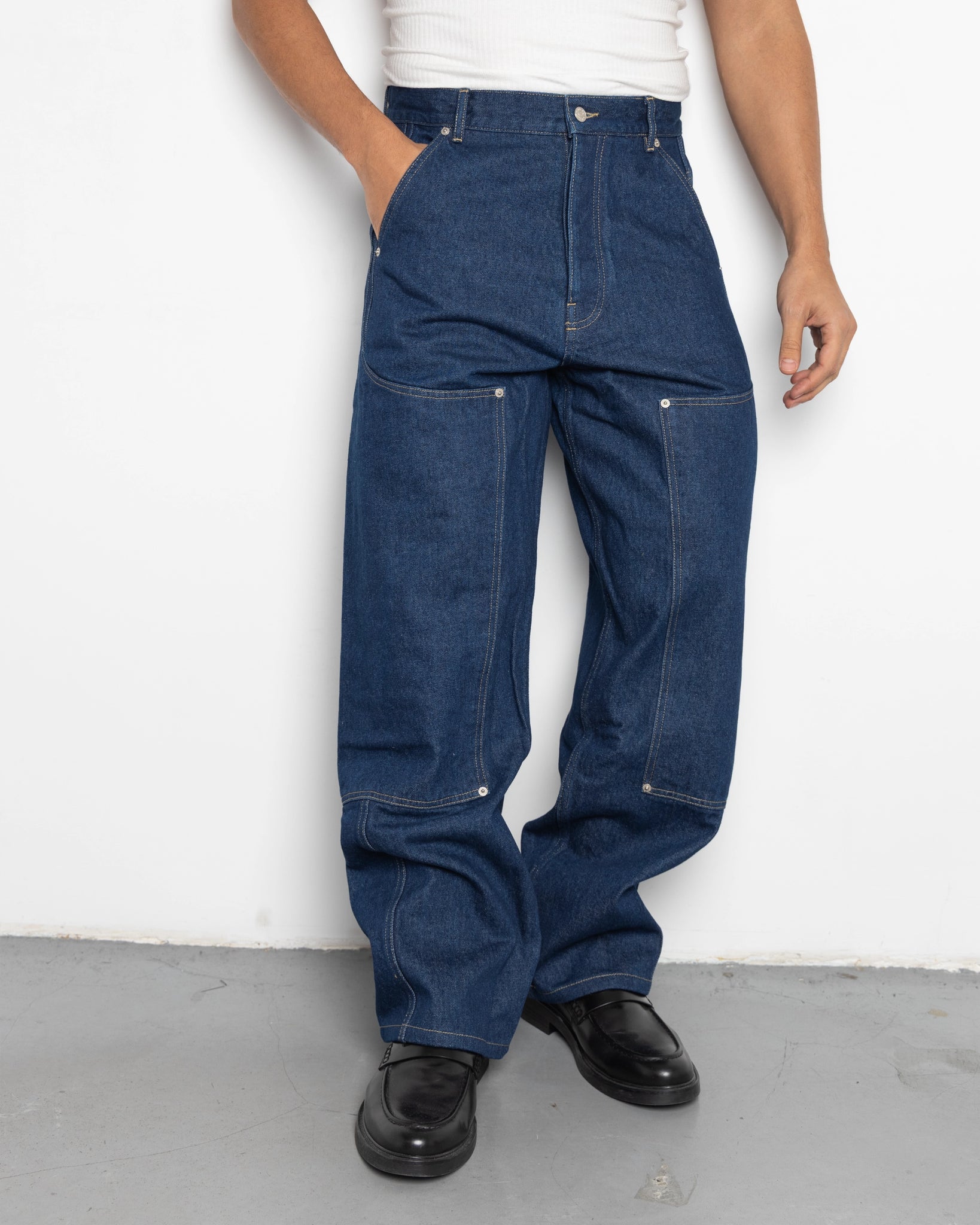 THE WORK CHAPS IN INDIGO RECYCLED DENIM
