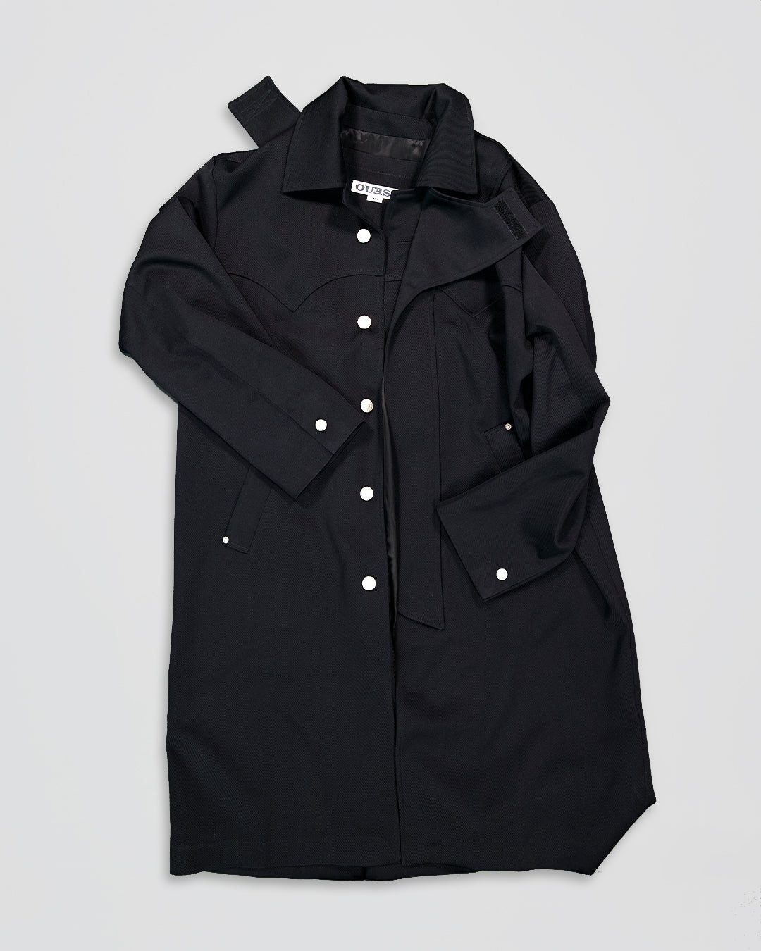 THE WESTERN COAT IN BLACK WOOL TWILL