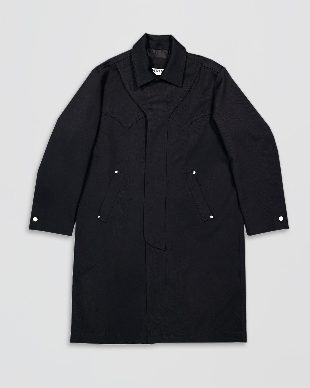 THE WESTERN COAT IN BLACK WOOL TWILL