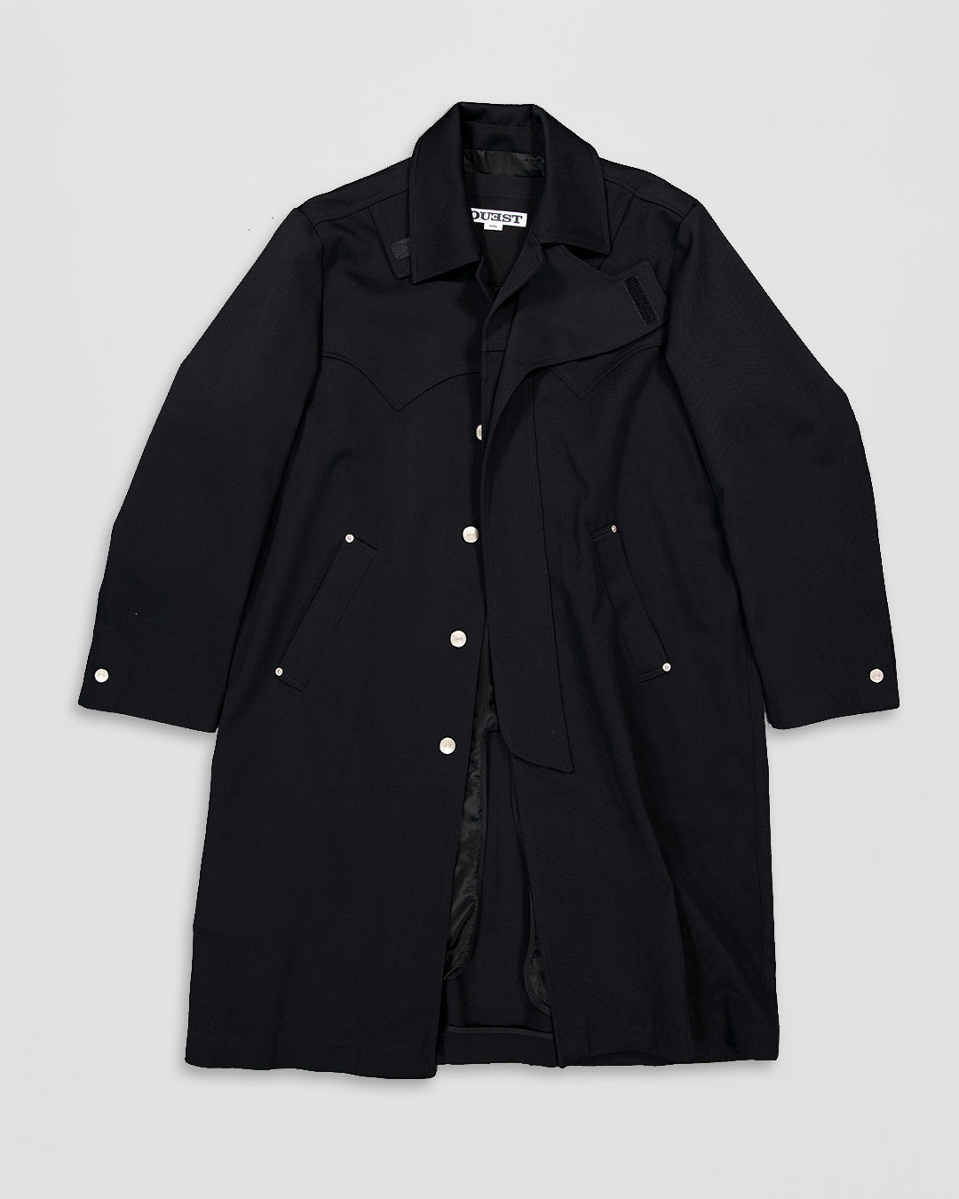 THE WESTERN COAT IN BLACK WOOL TWILL