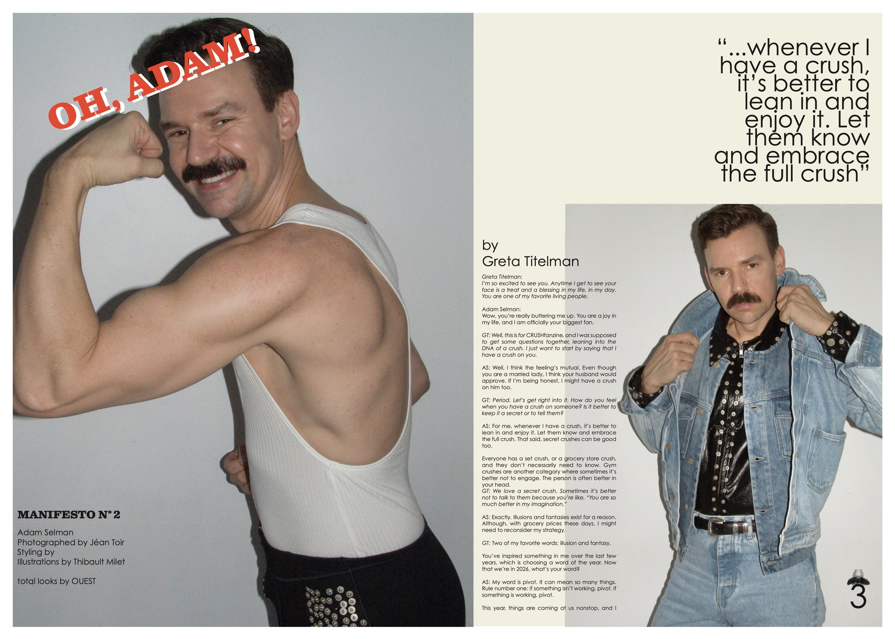 CRUSH FANZINE,  MANIFESTO #2 - ADAM SELMAN