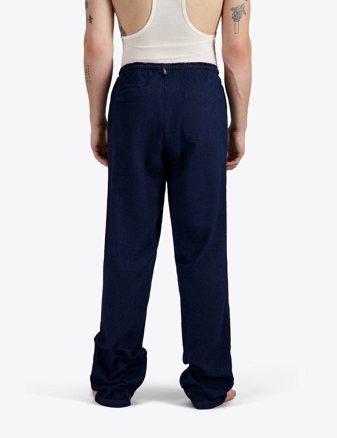 THE 70S DENIM TRACK PANTS IN INDIGO