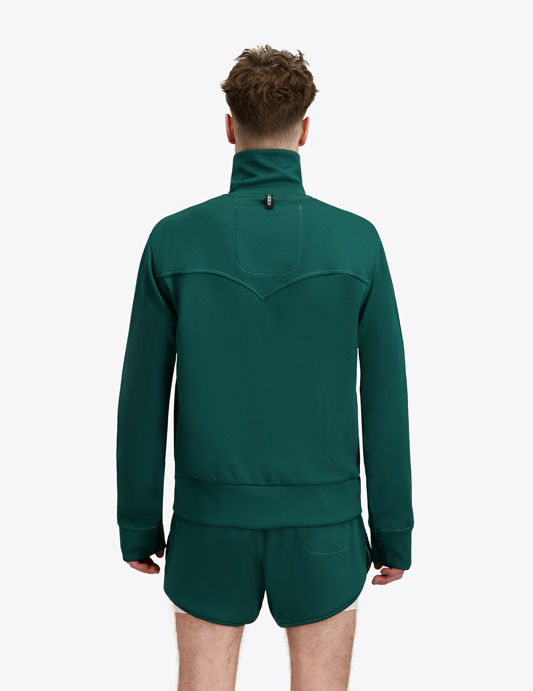 THE 70S TRACK TOP IN GREEN