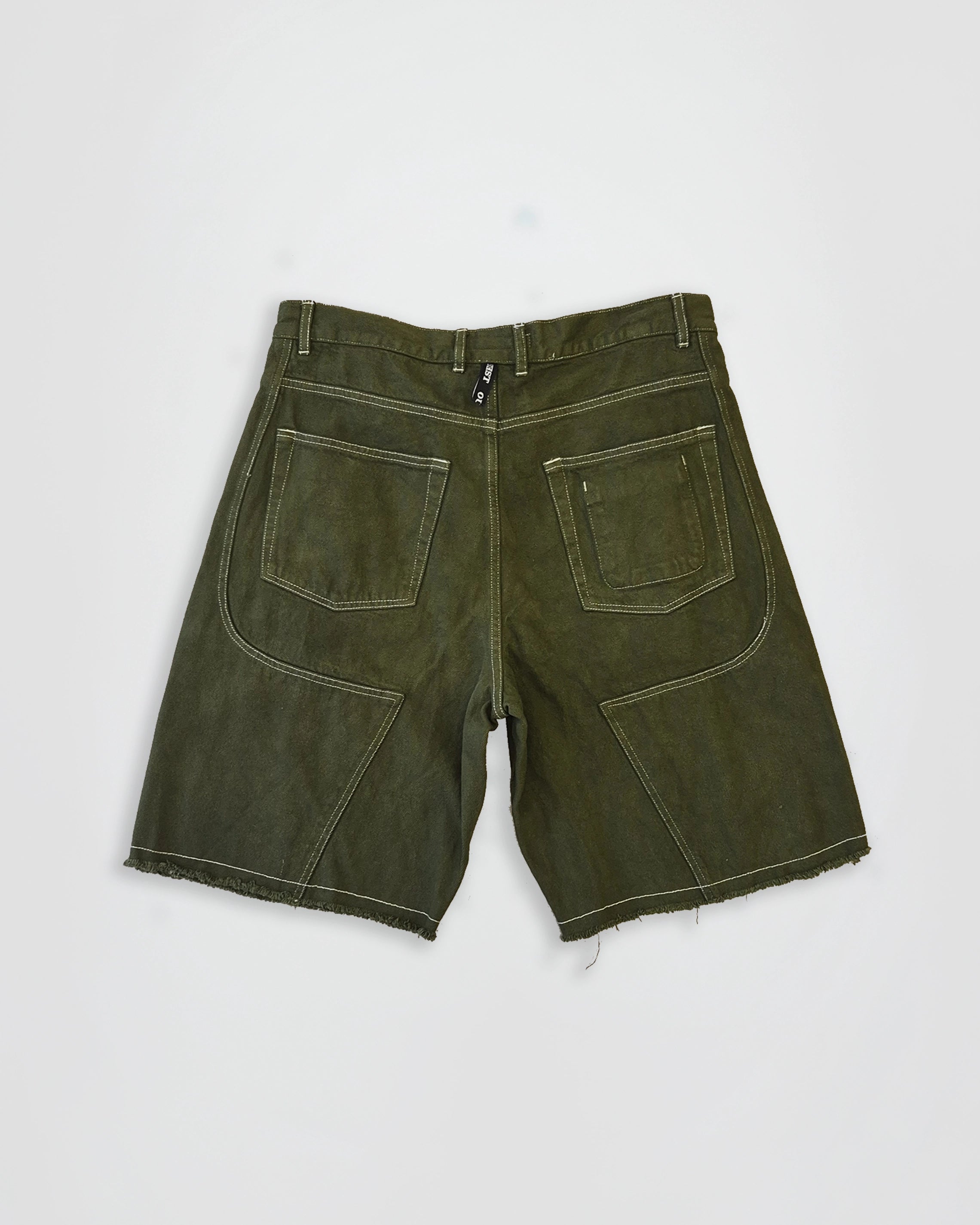 THE CUTOFF SHORT CHAPS IN KHAKI DENIM