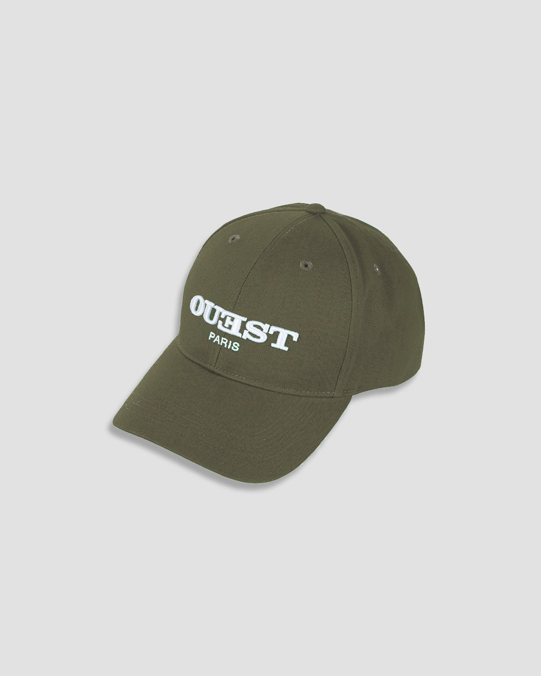 THE LOGO HAT IN KHAKI COTTON TWILL