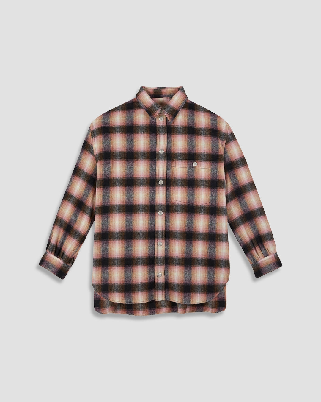 THE BLURRY CHECK OVERSHIRT IN PINK / BLACK