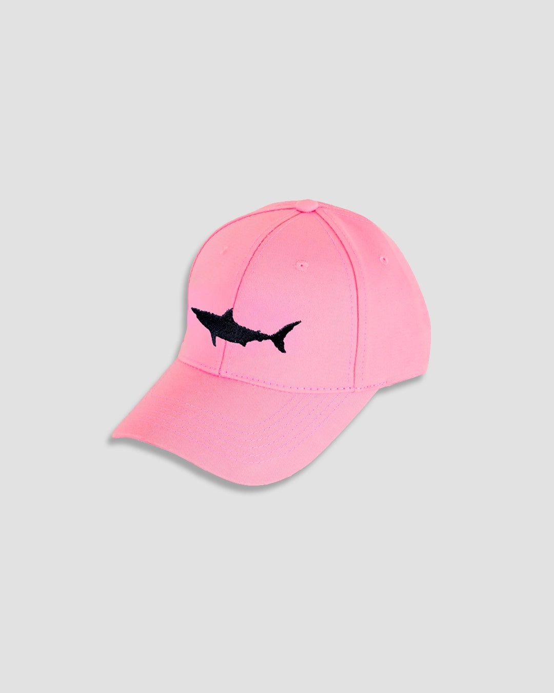 THE SHARK CAP IN PINK COTTON TWILL