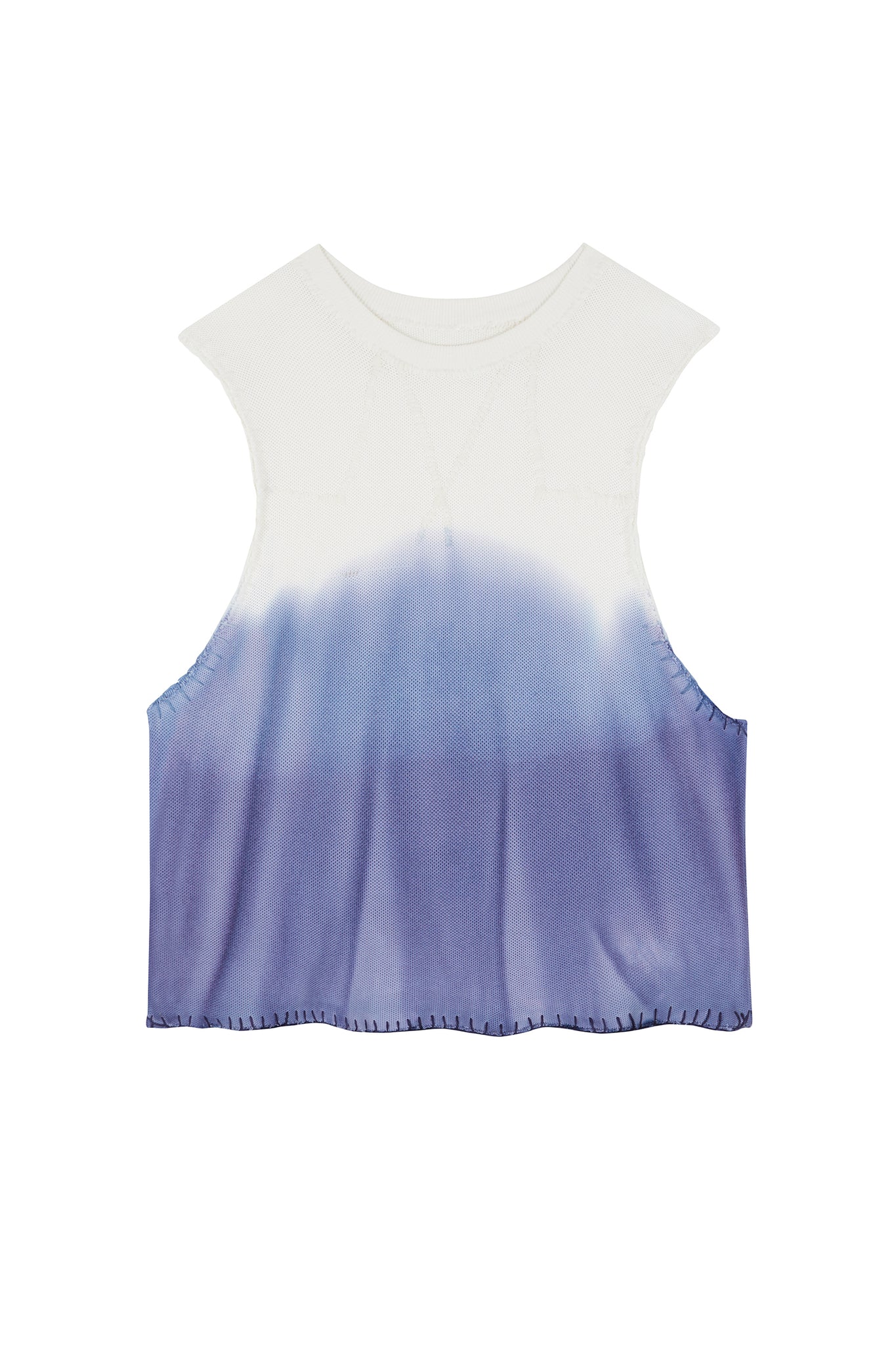 THE DIP DYED SLEEVELESS JUMPER IN COTTON