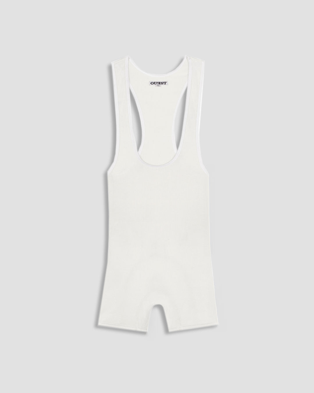 THE SINGLET IN WHITE RIBBED COTTON