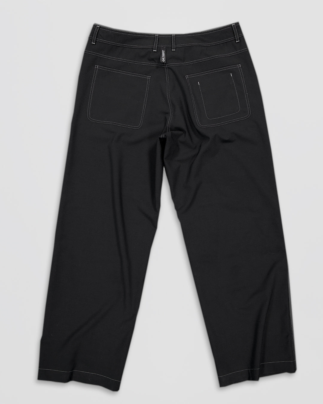 THE BOARD PANTS IN BLACK WOOL CANVAS