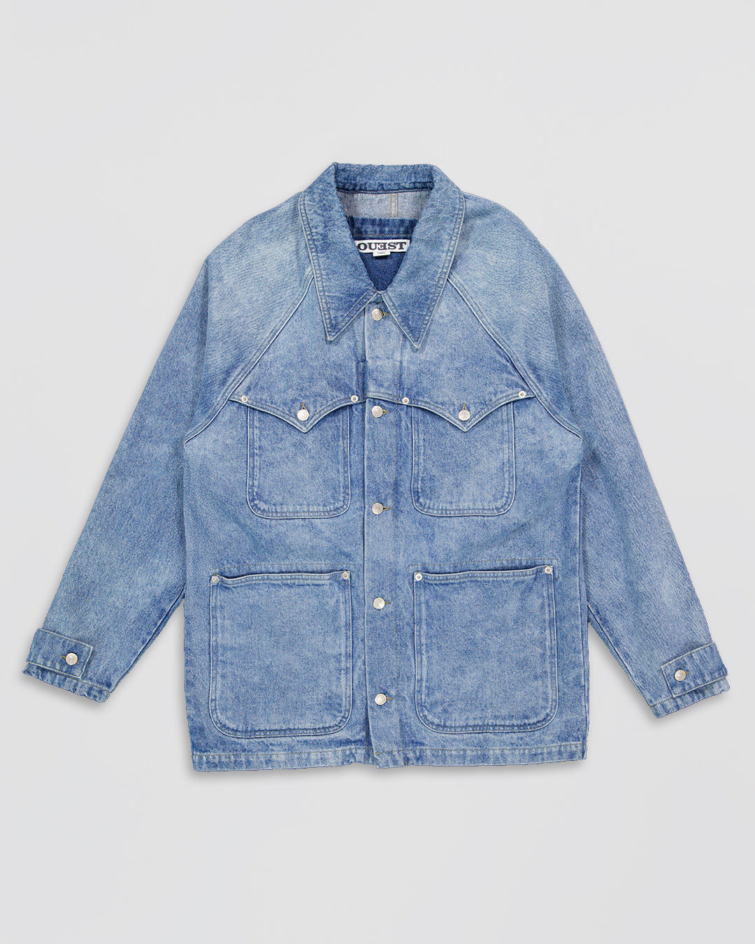 THE CHORE JACKET IN LIGHT FADED INDIGO DENIM