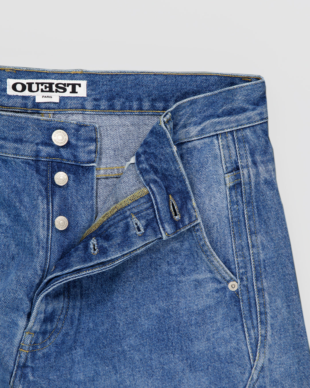 THE WORK CHAPS IN LIGHT FADED INDIGO DENIM