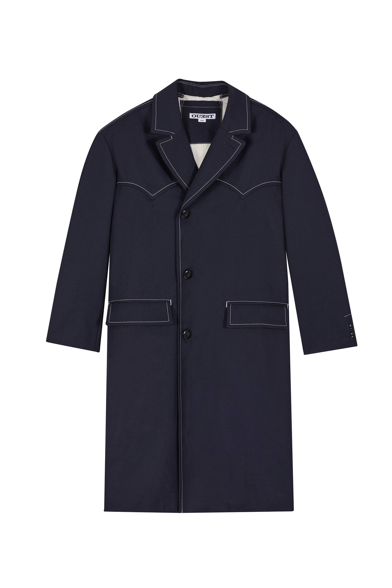 THE WESTERN TAILORED COAT IN NAVY