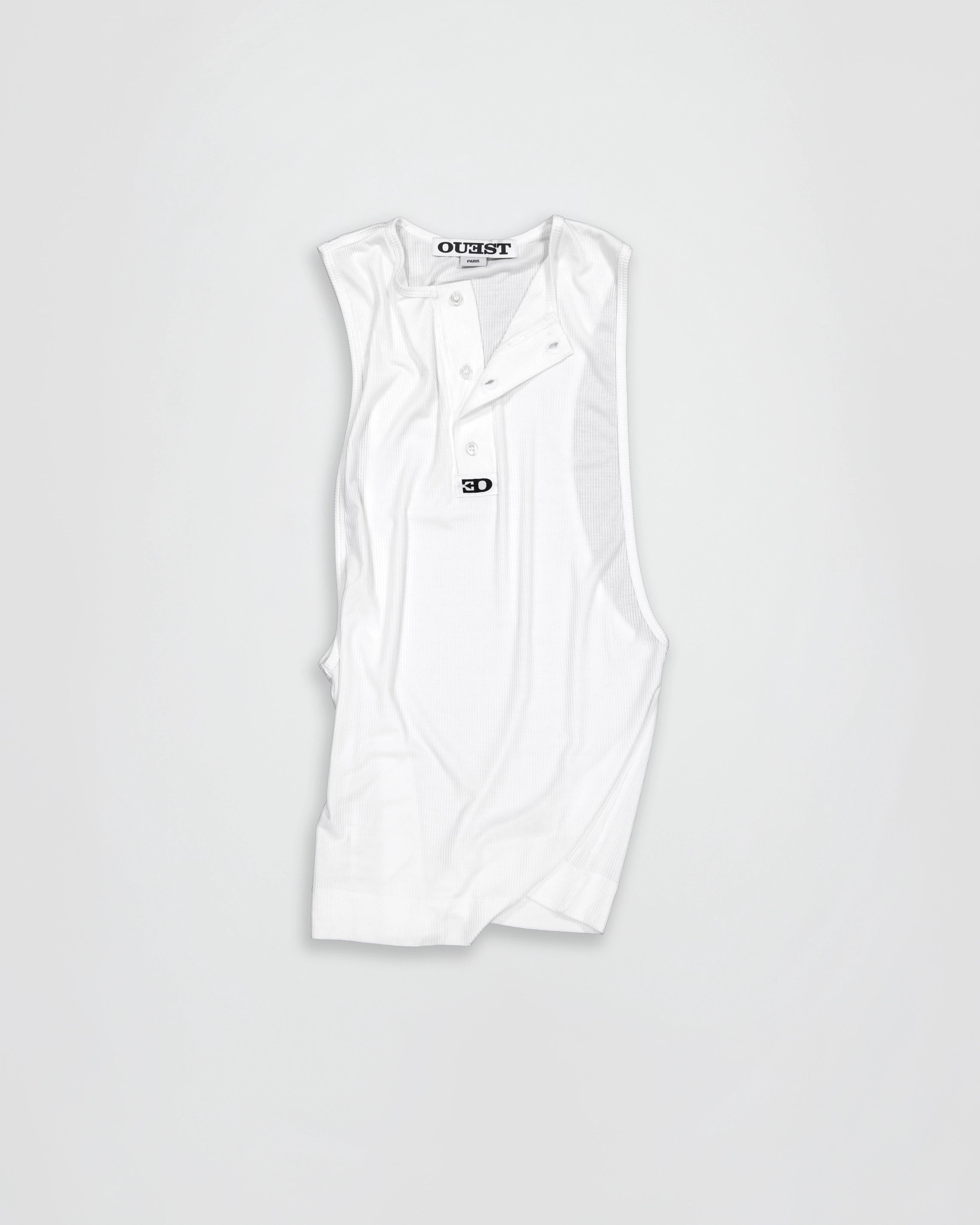 THE RIBBED BUTTONED TANK