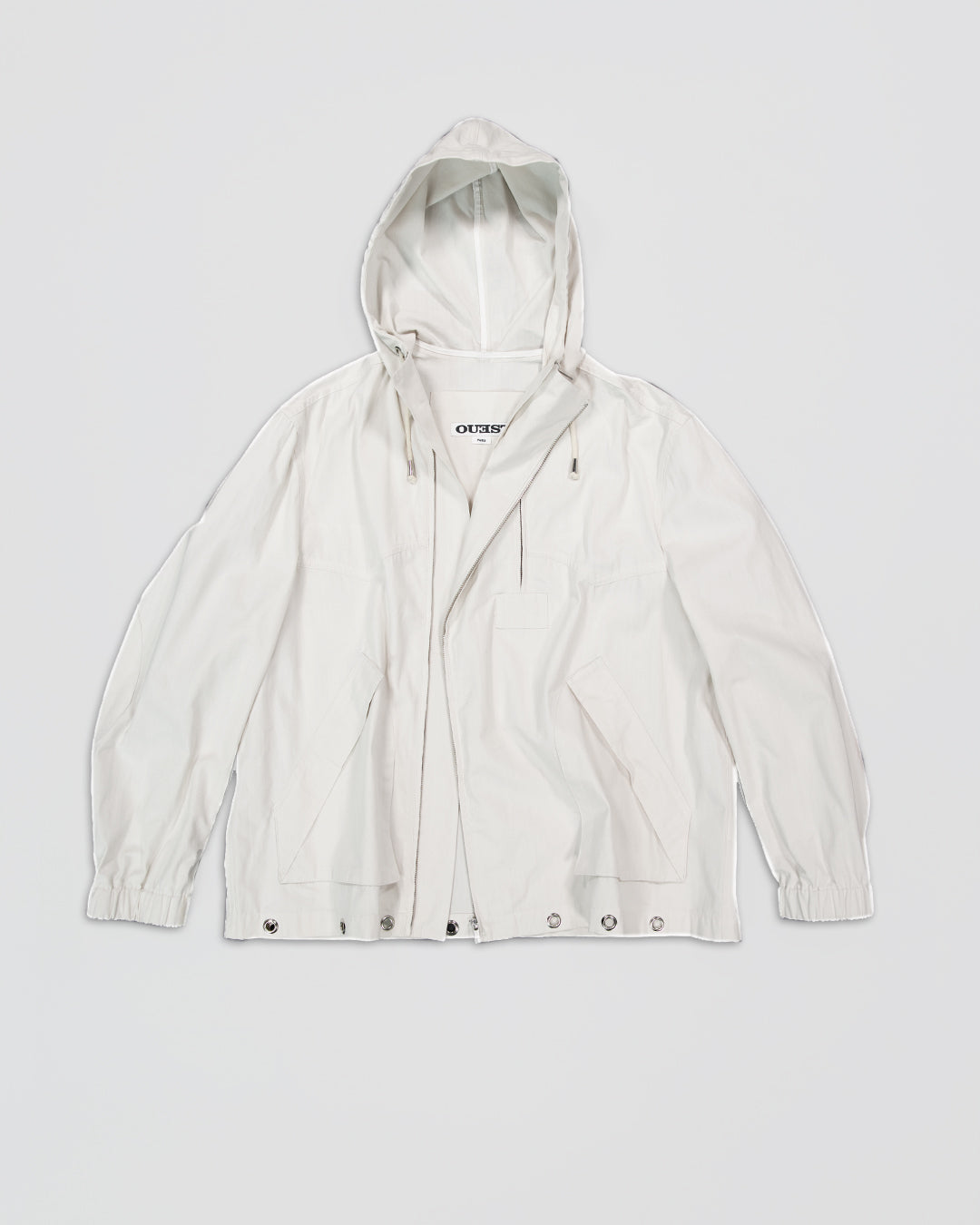 THE WINDBREAKER IN OFF WHITE COTTON CANVAS