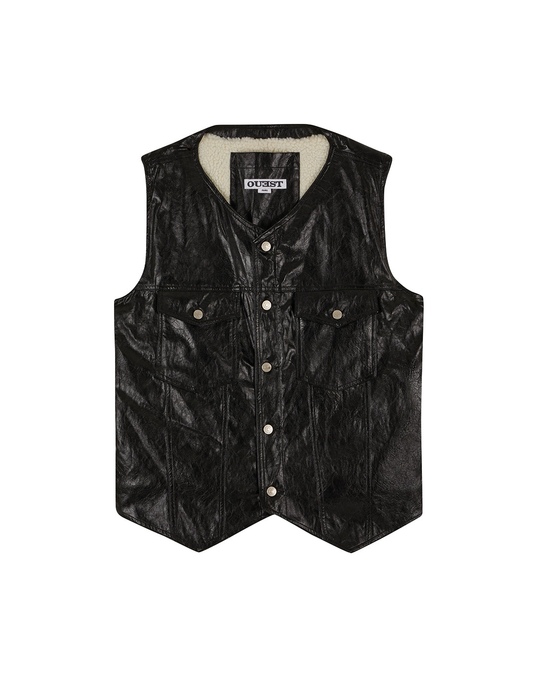 THE RODEO VEST IN FAUX LEATHER