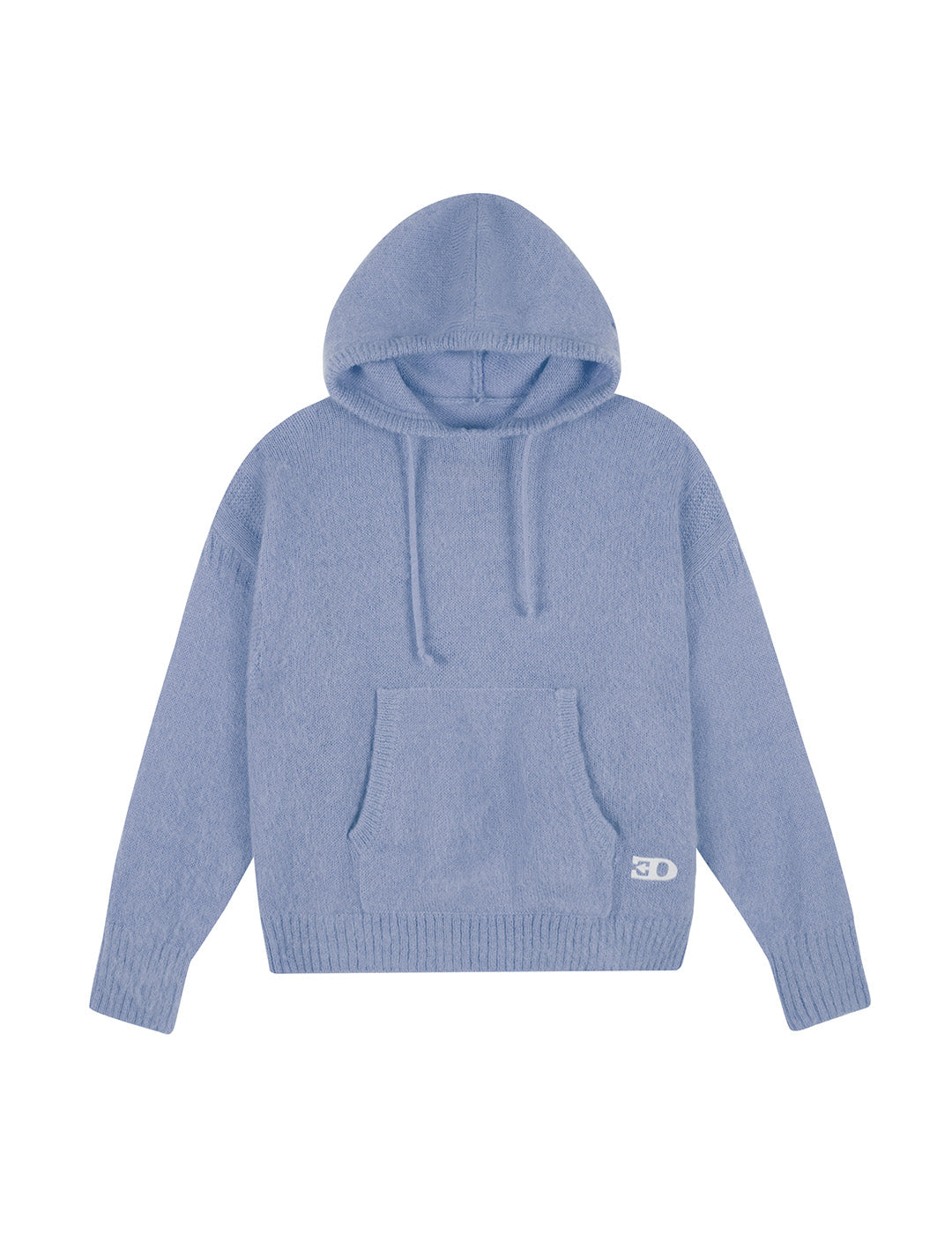 THE GUERNSEY HOODIE IN LIGHT BLUE MOHAIR