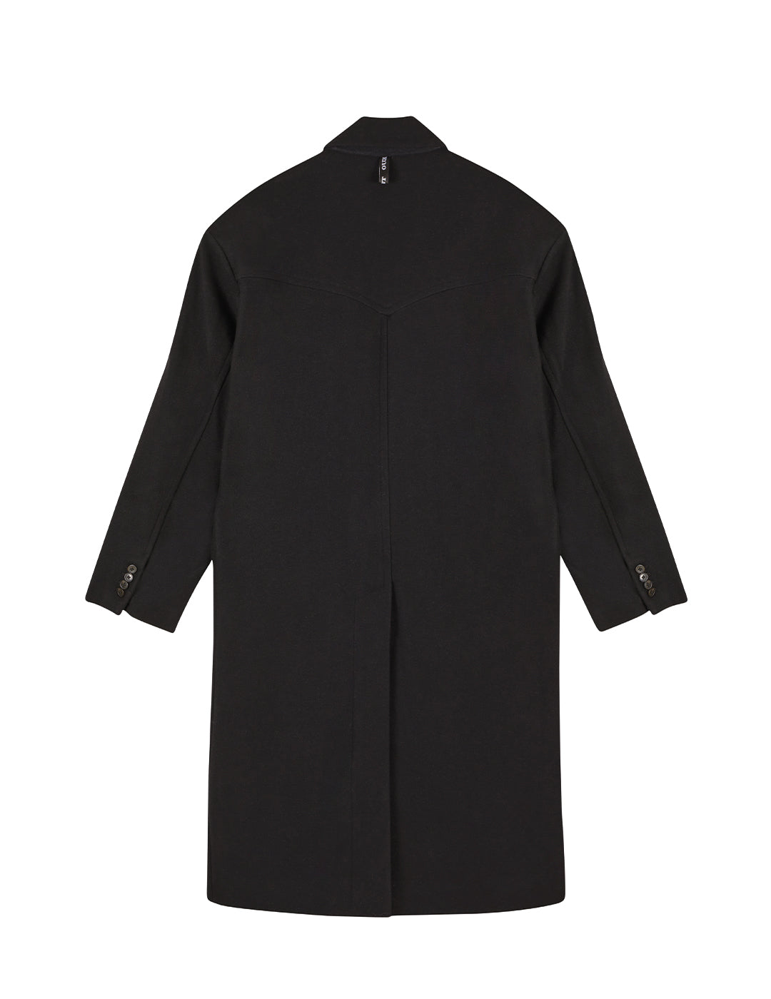 THE WESTERN TAILORED COAT IN BLACK BLENDED WOOL